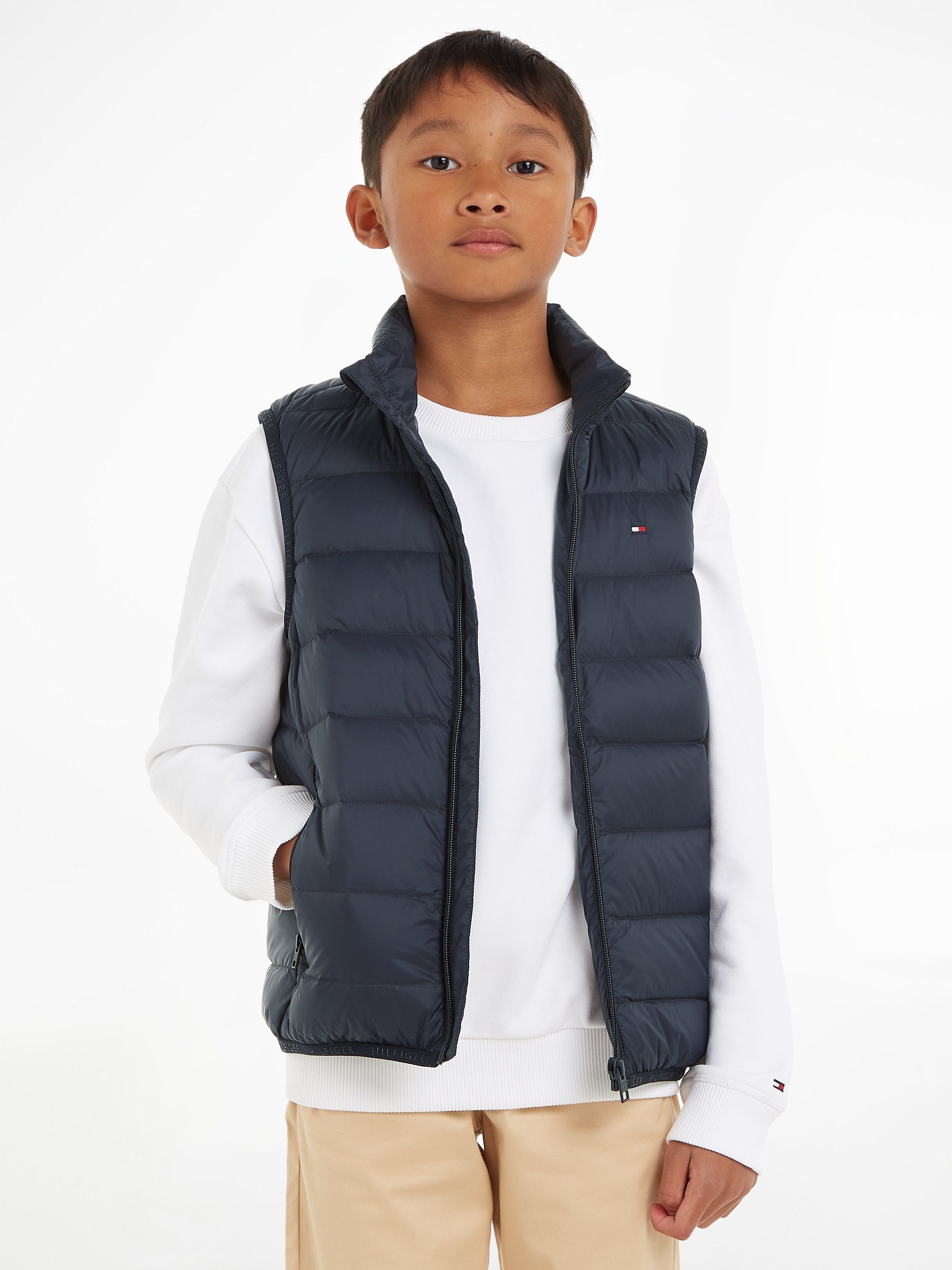 Tommy Hilfiger Donzen bodywarmer U ESSENTIAL LIGHT VEST Kinderen Kids Junior MiniMe, voor kinderen