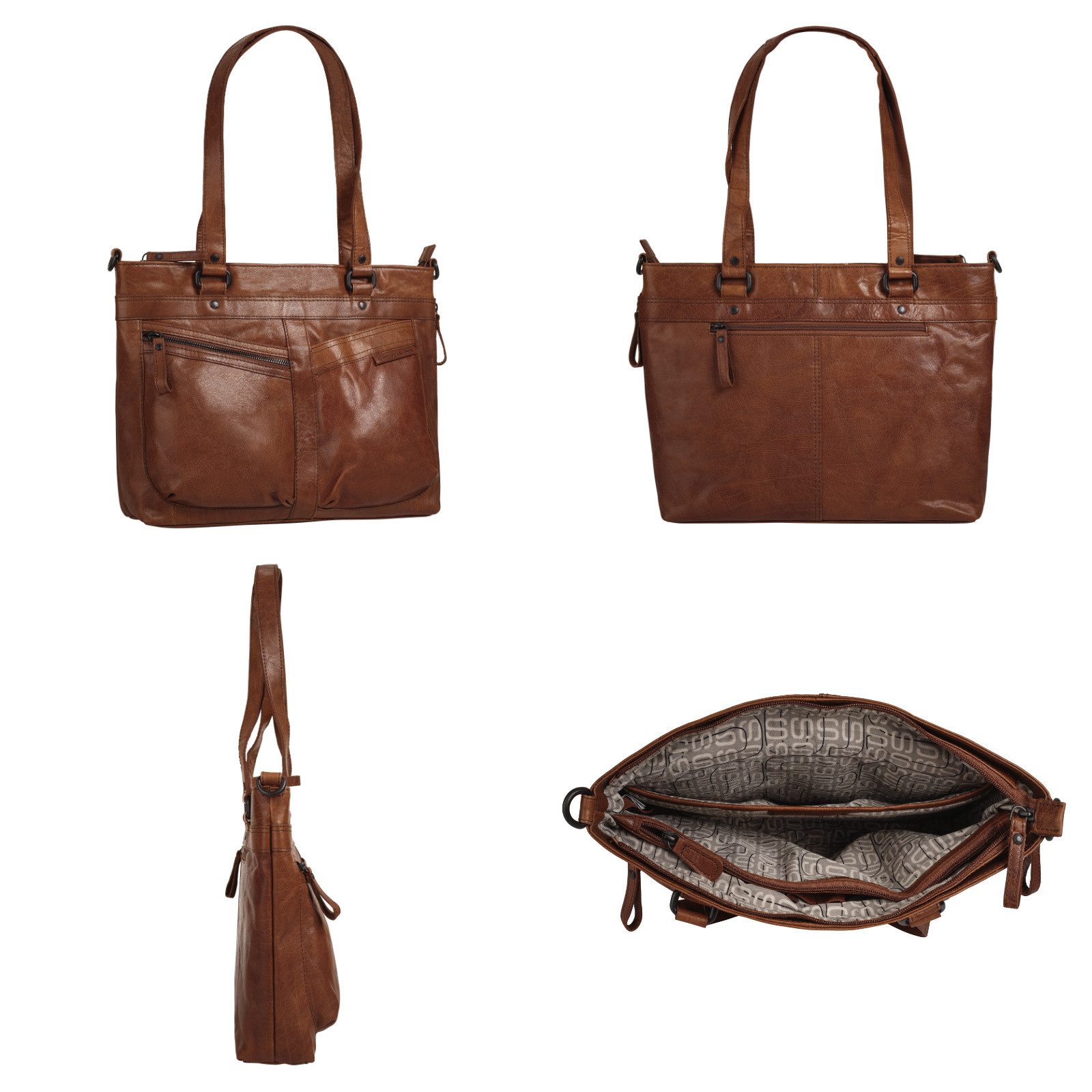Spikes & Sparrow Shopper echt leder