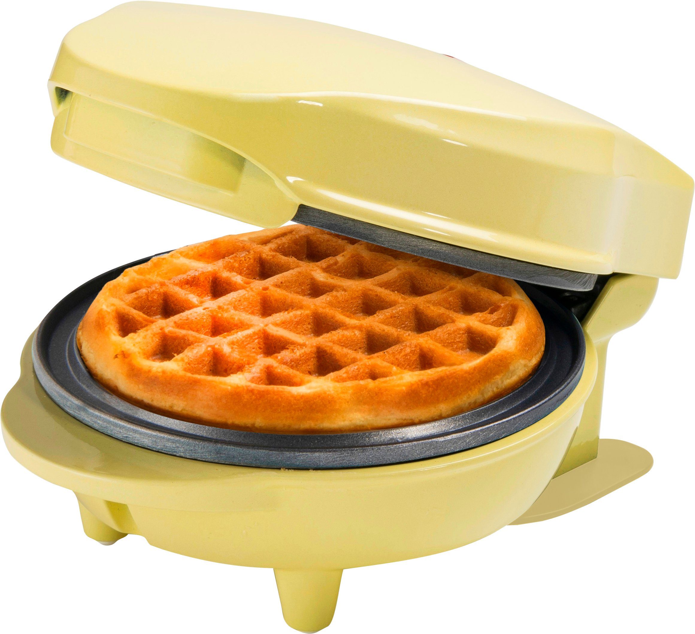 bestron Wafelijzer AMW500P Mini voor klassieke wafels, kleine wafelmaker met antiaanbaklaag