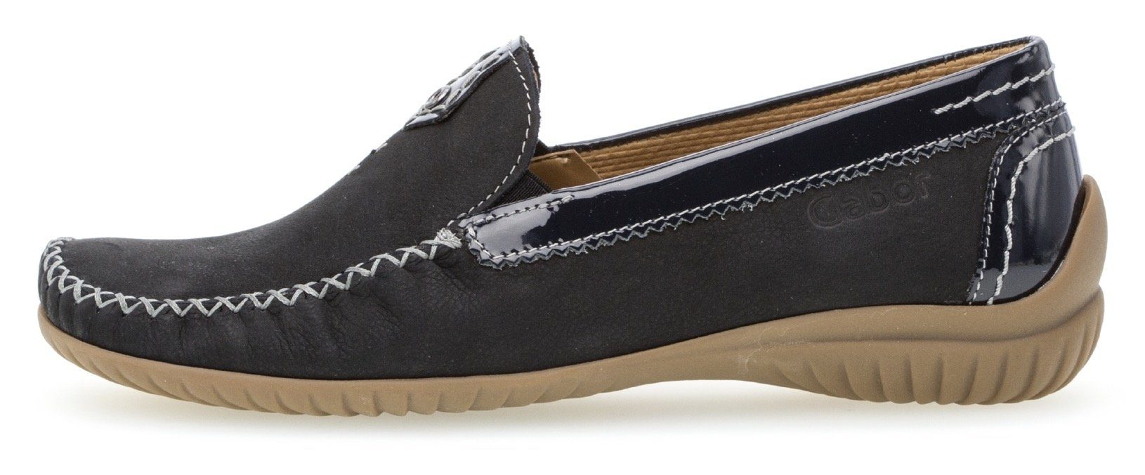 Gabor Mocassins Florence Slipper, instapschoen met elastiek, breedte G (=breed)