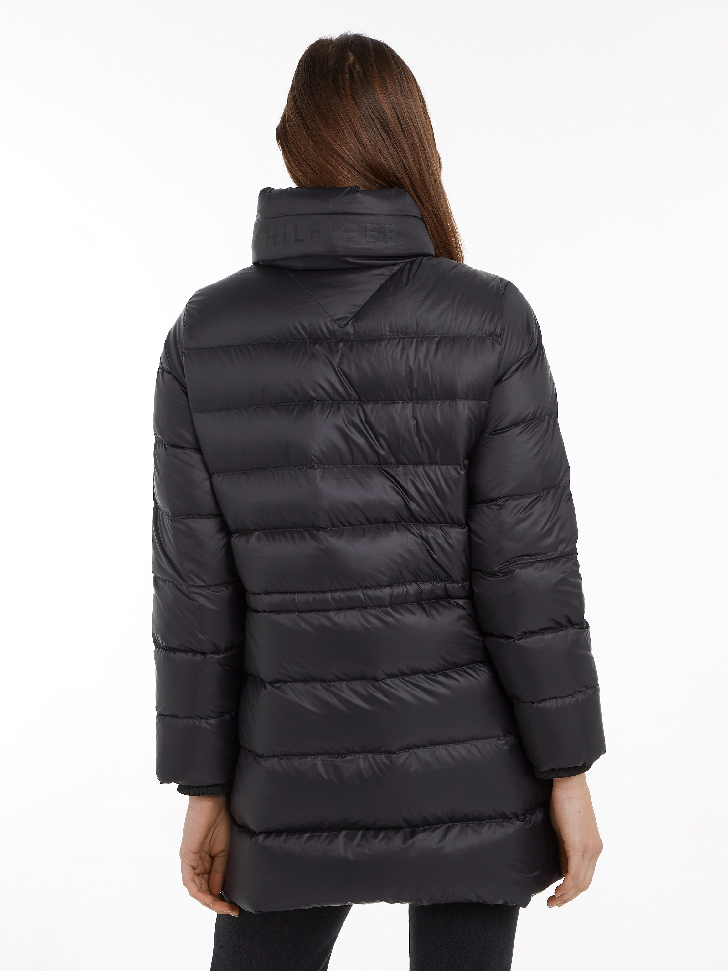 Tommy Hilfiger Lange jas met gestempeld logo