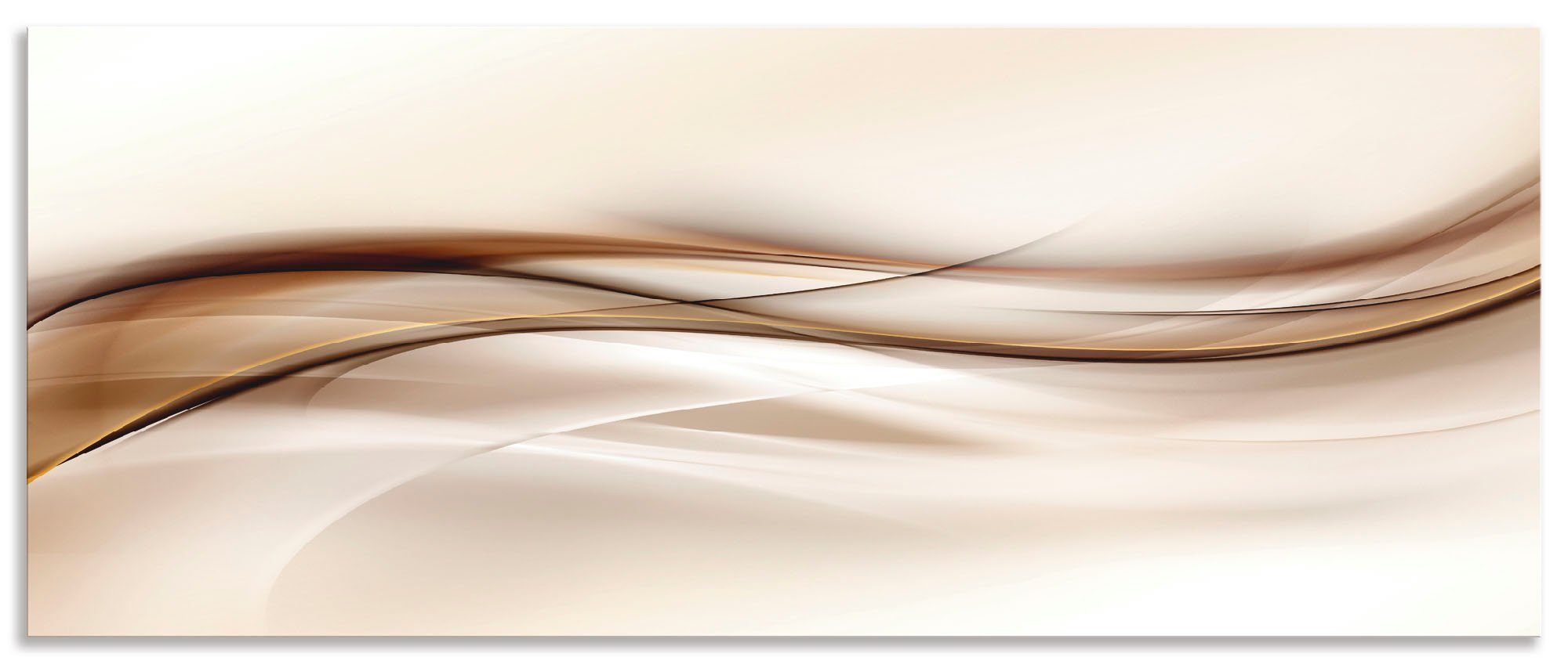 Artland Keukenwand Bruine abstracte golf Aluminium spatscherm met plakband, gemakkelijke montage keukenwanden bruin