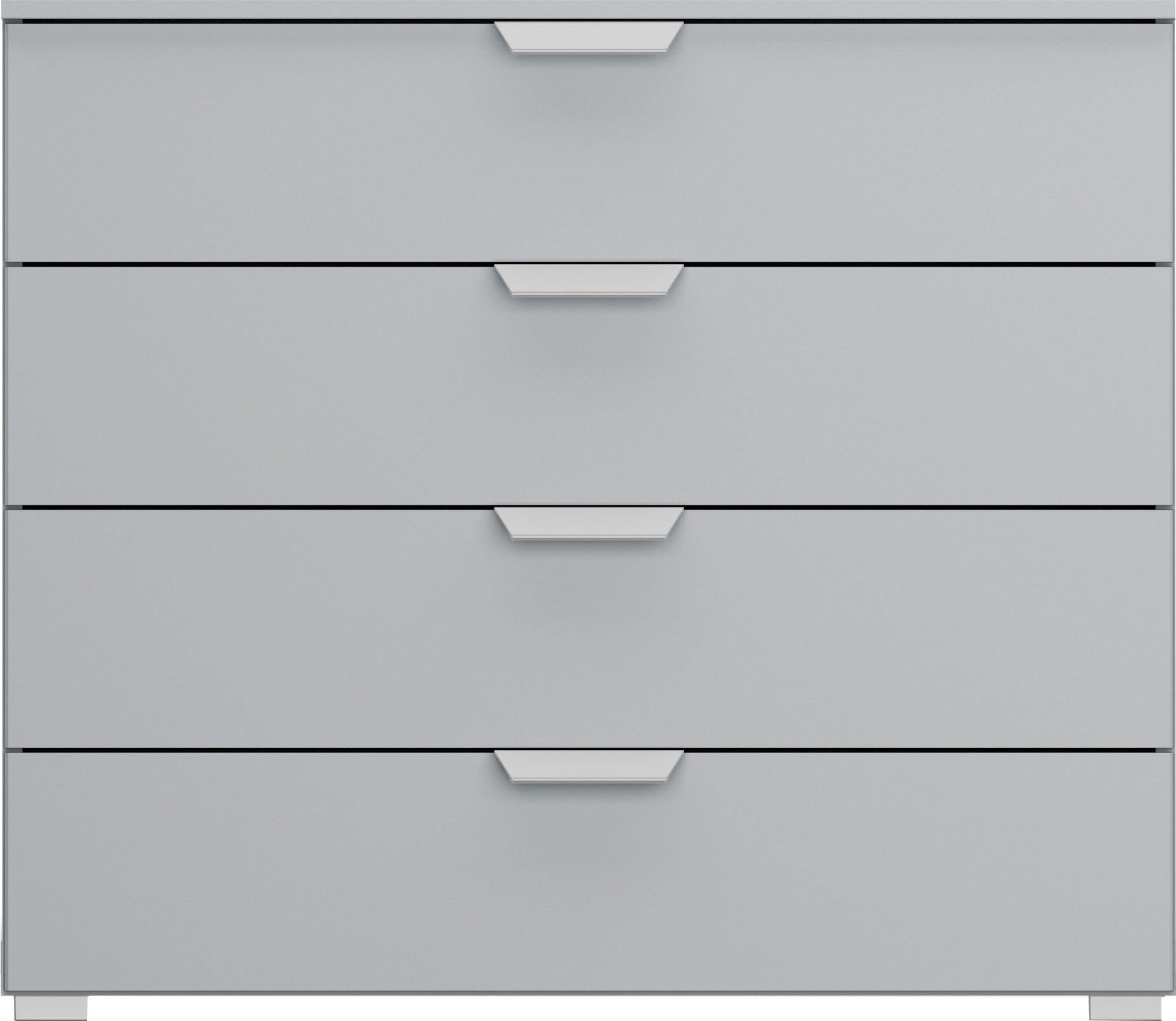 rauch Ladekast Sideboard ORIAS met decor- of hoogglansfront met 4 lades en 2 deuren en metalen grepen made in germany