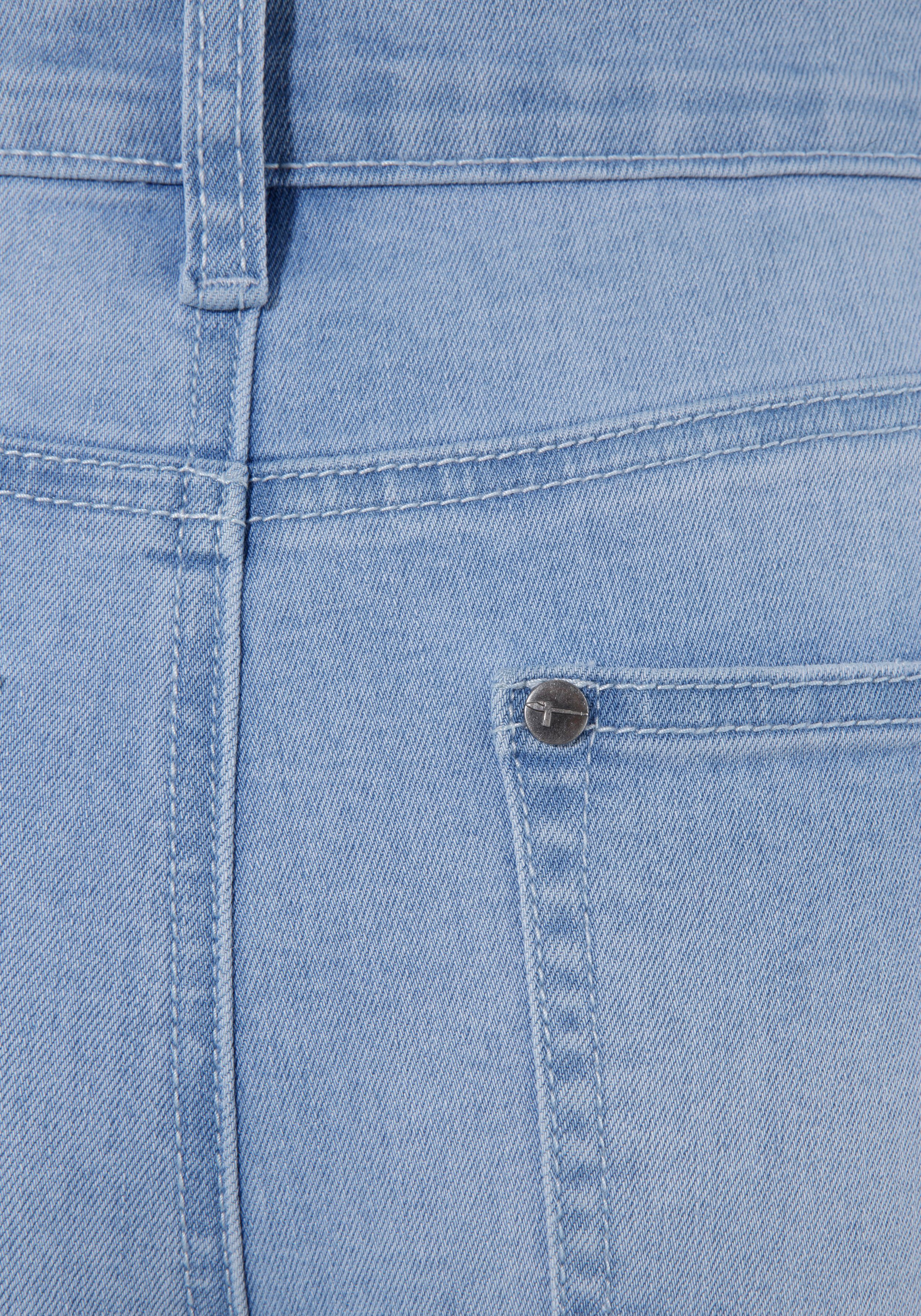 Tamaris Wijde jeans figuurvolgende pasvorm, met steekzakken, hoge taille