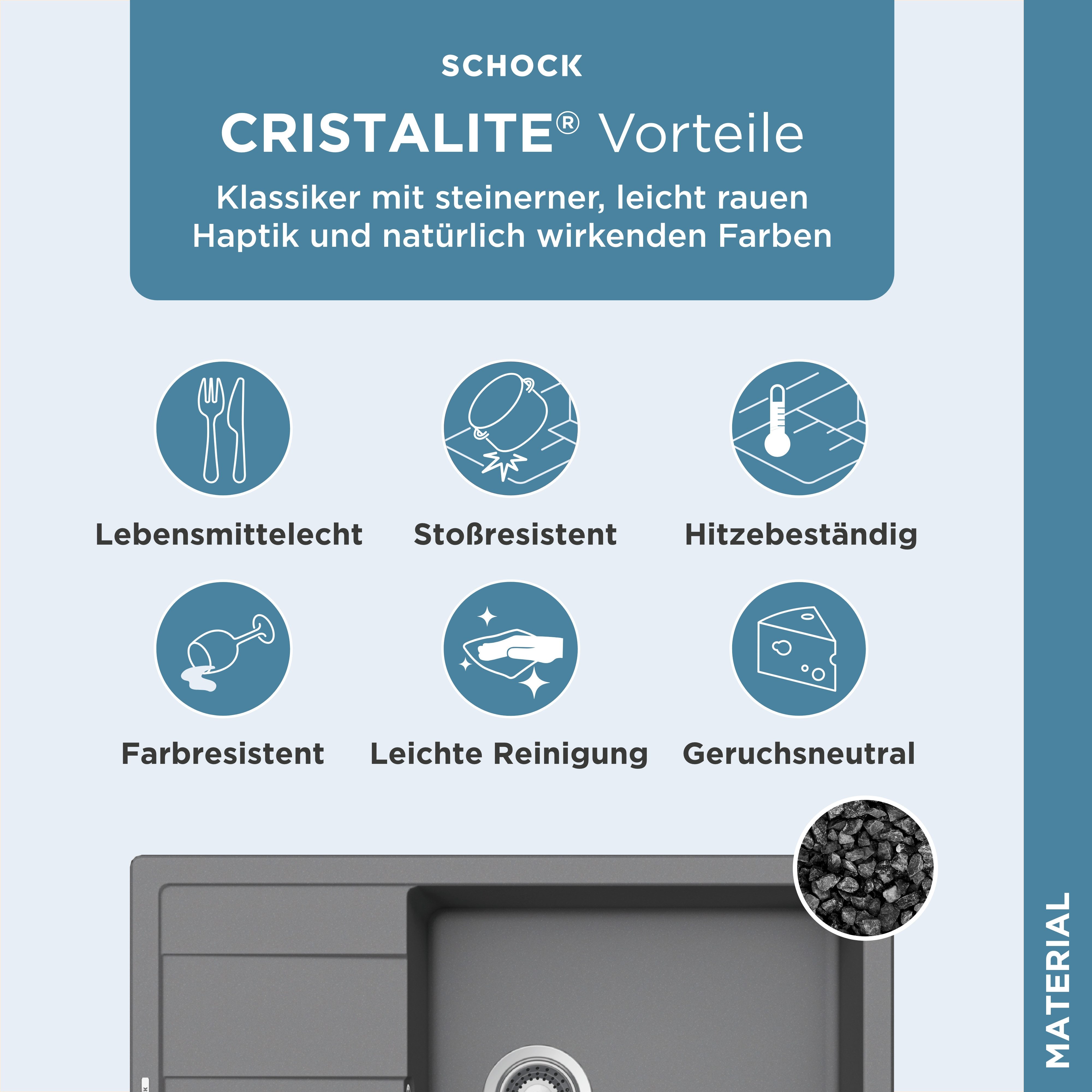 Schock Granieten spoelbak Manhattan D-100LS