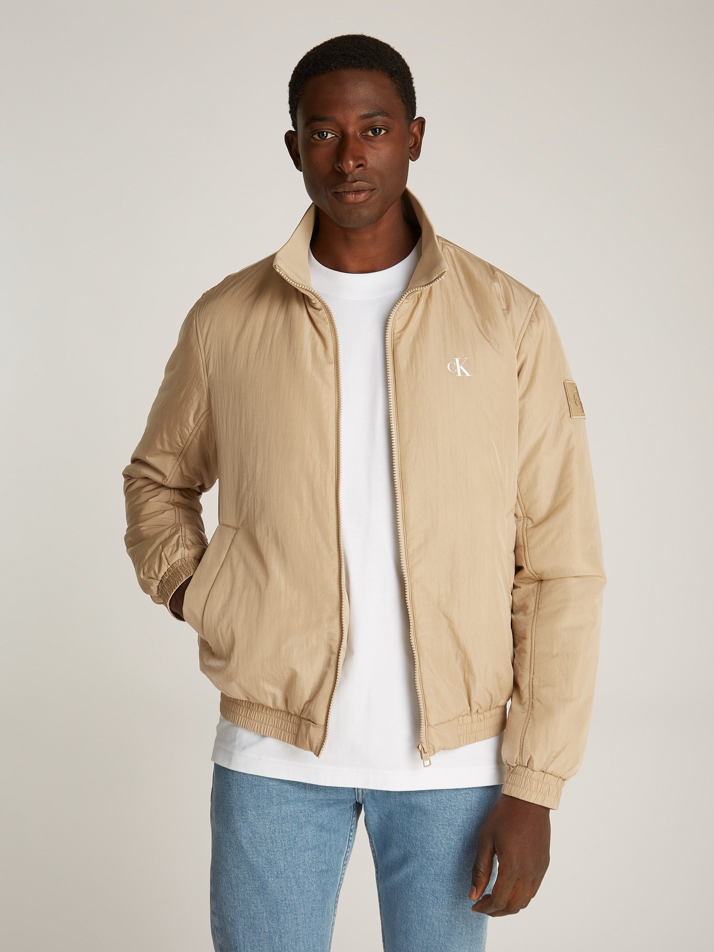 Calvin Klein Blouson PADDED HARRINGTON met gestempeld logo