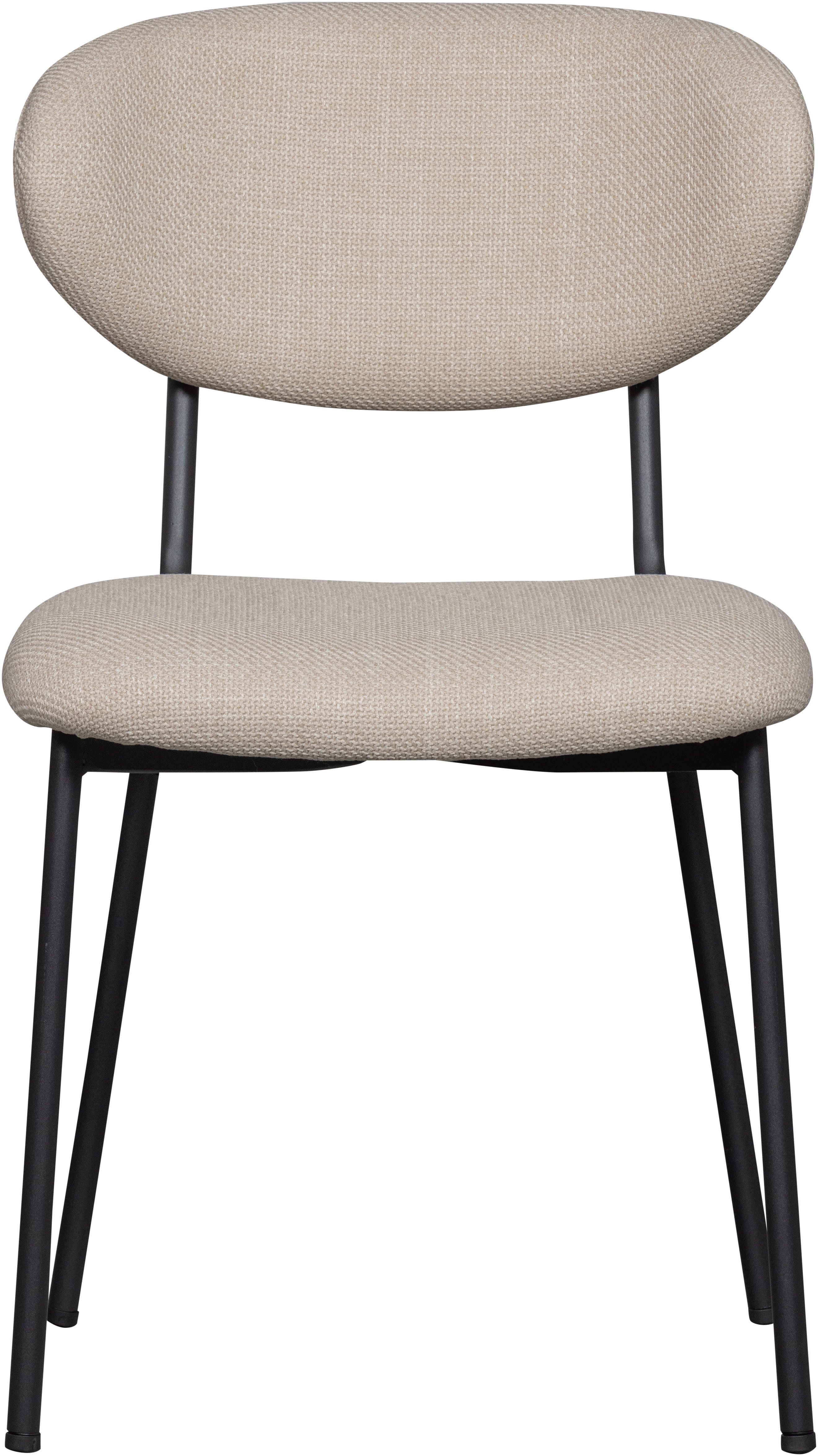 WOOOD Eetkamerstoel KJELD gevoerd met geweven stof, hoogte 79 cm (set, 2 stuks)