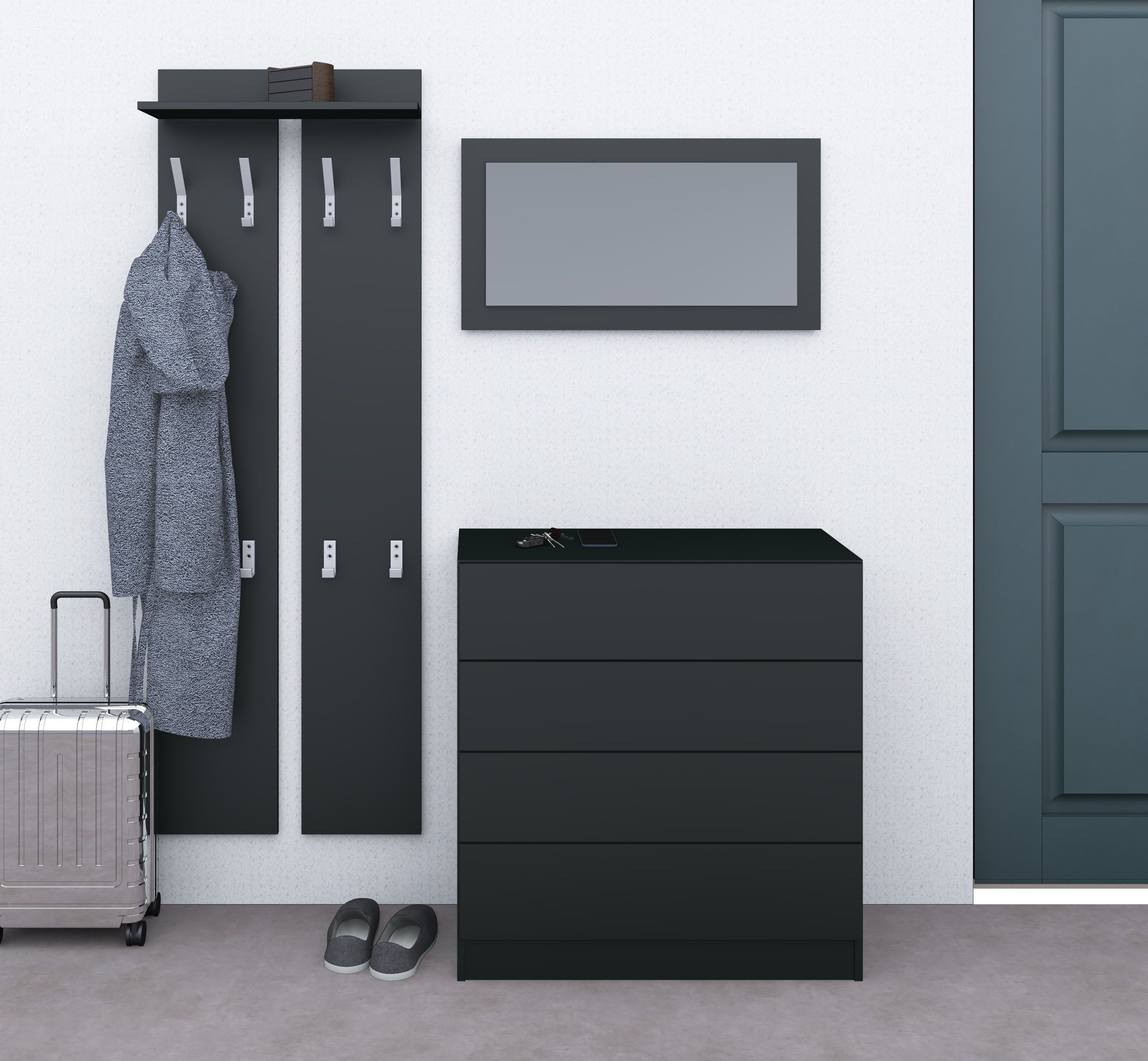 borchardt Möbel Halmeubelset Vaasa 3 met push to open functie (set, 3-delig)