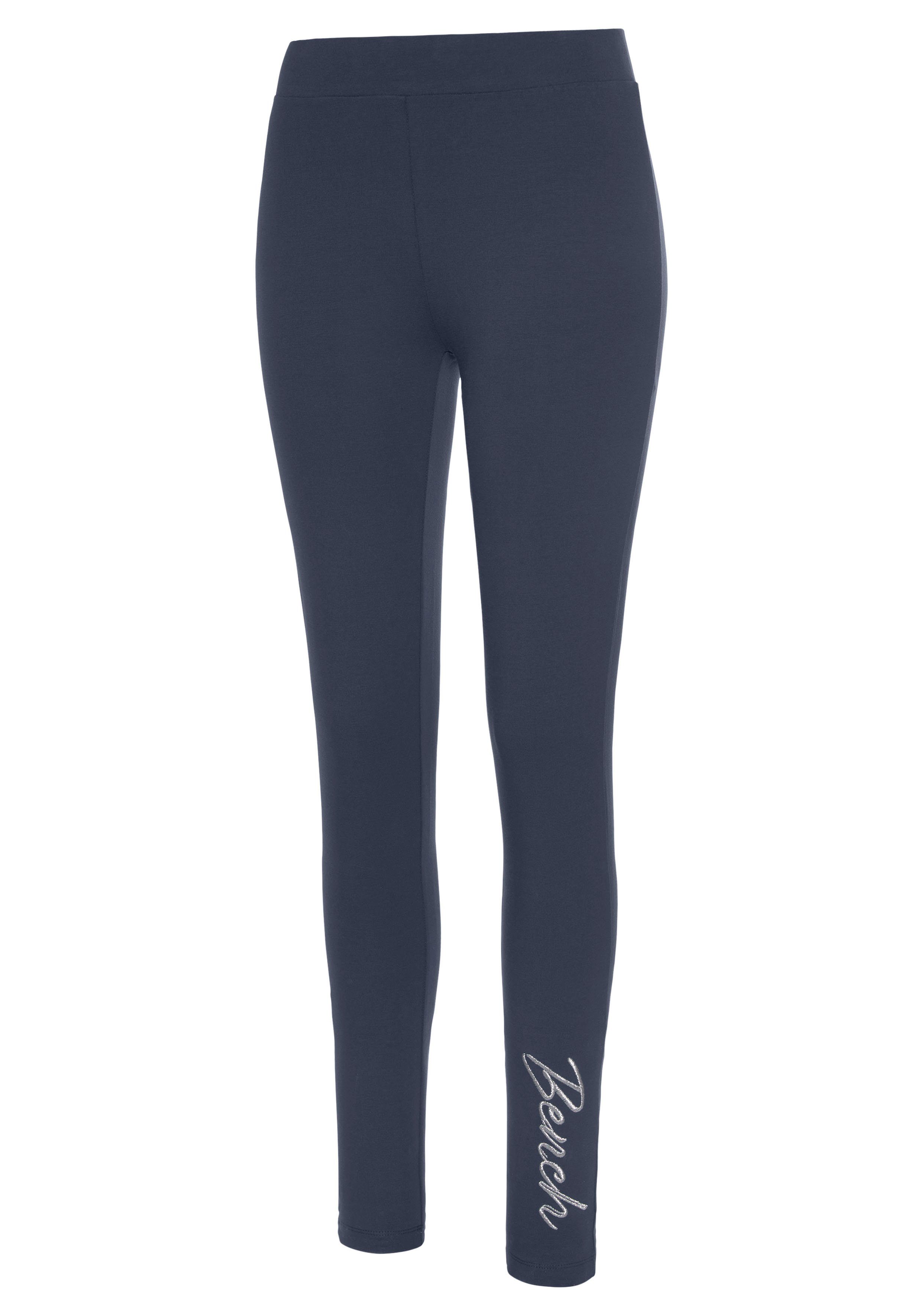 Bench. Loungewear Legging met glinsterend logoborduursel op het been