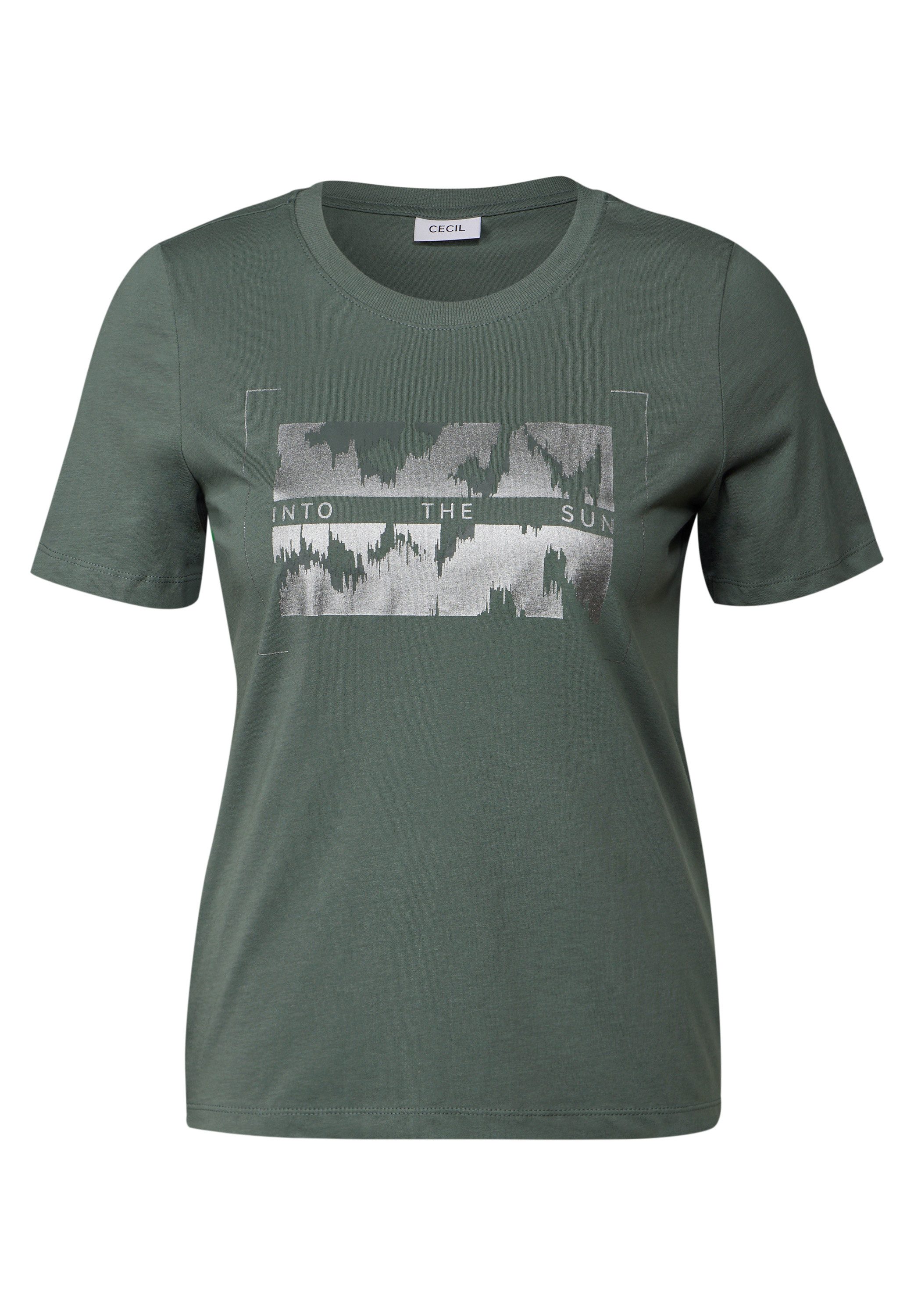 Cecil T-shirt met folieprint
