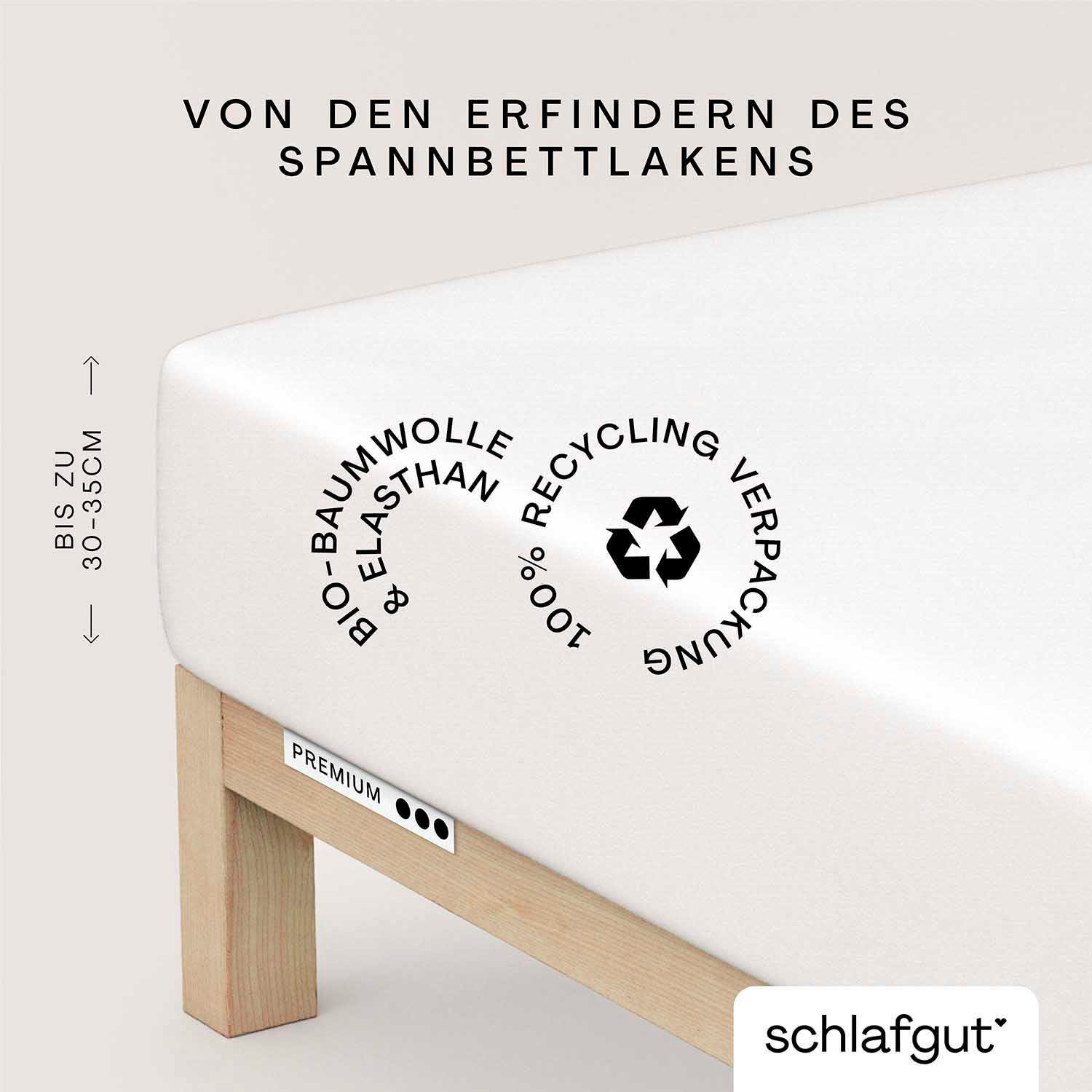 Schlafgut Hoeslaken Premium Zero Waste verpakking, PREMIUM kwaliteit (1 stuk)