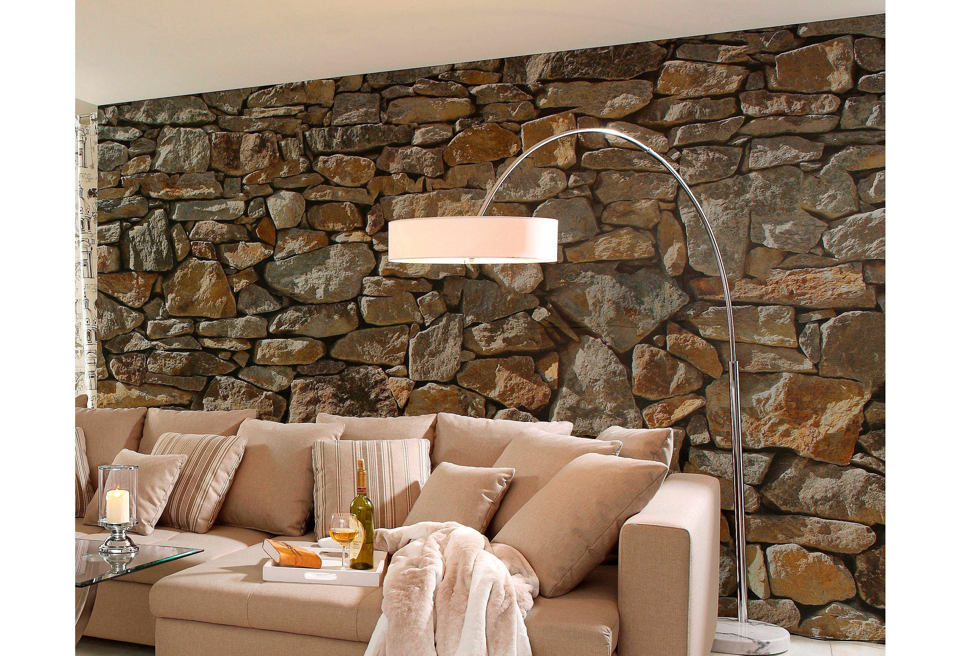 Komar Fotobehang Stone Wall - Afmeting 368 x 254 cm (set)