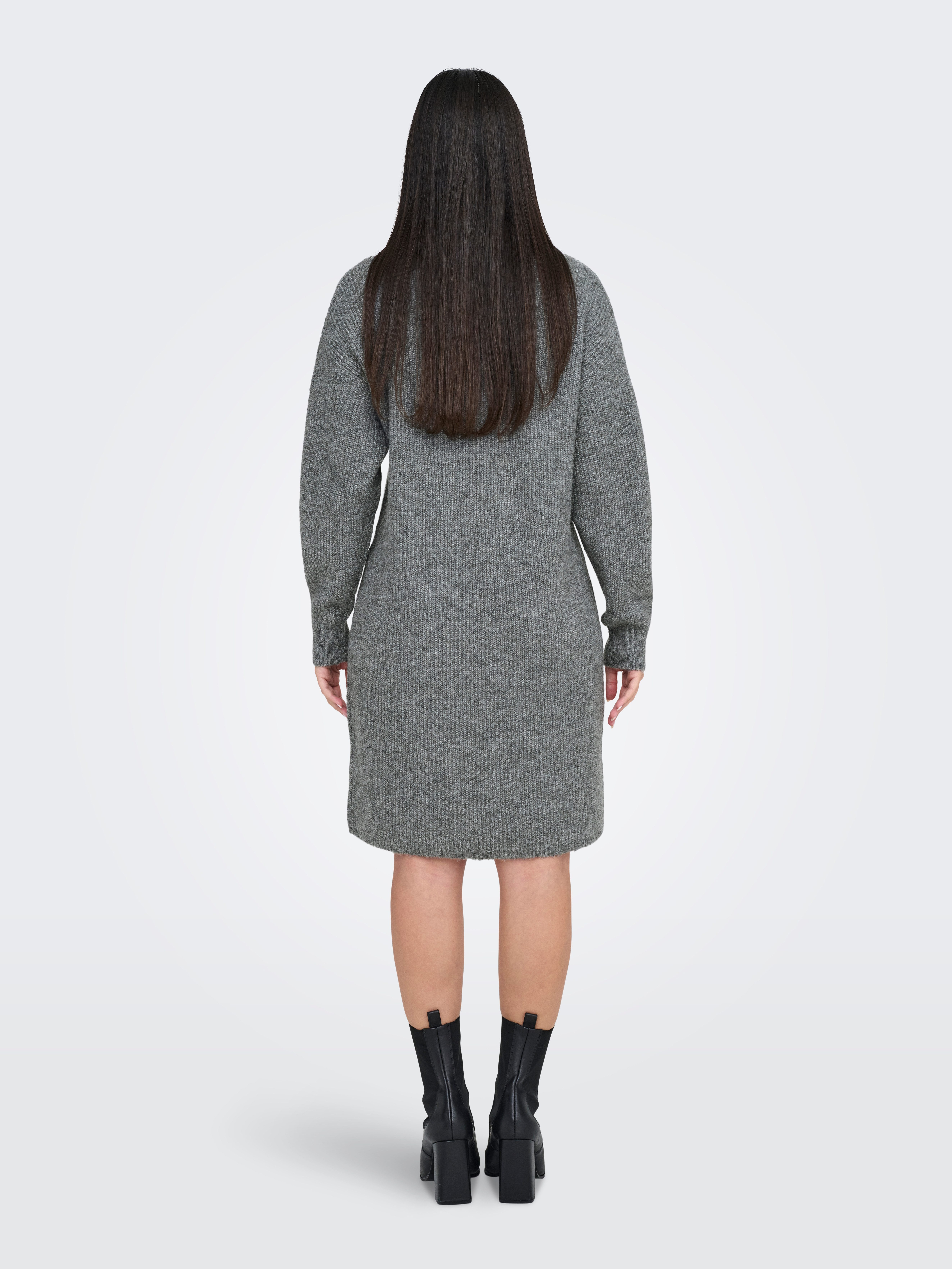 Only Gebreide jurk ONLTOKYO L/S ZIP DRESS KNT