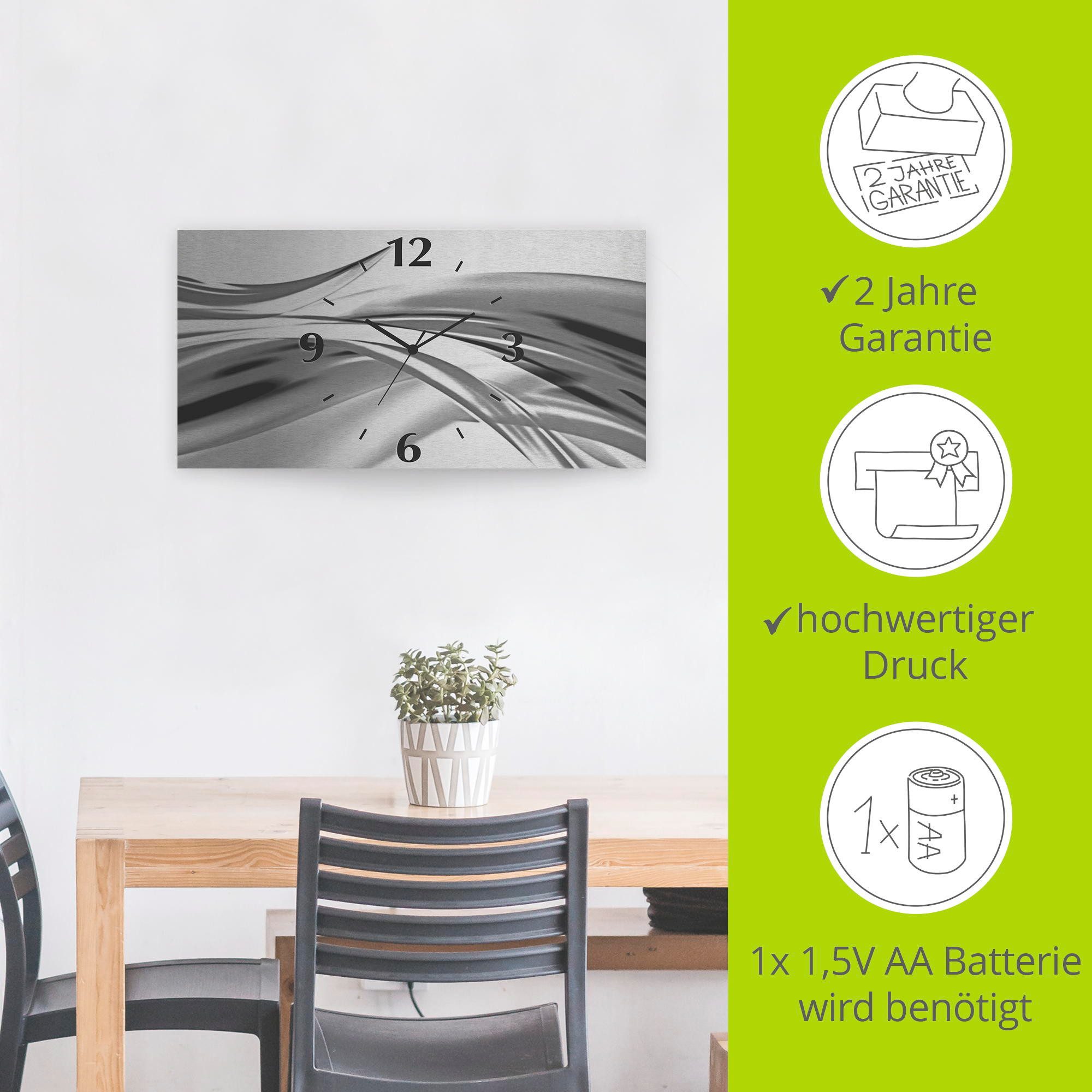 Artland Wandklok Mooie golf - abstract 3d-look geschulpt, met kwarts- of radiografisch uurwerk, verschillende maten