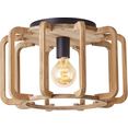 otto products plafondlamp yanna fsc-gecertificeerd, hout licht-zwart (1 stuk) beige