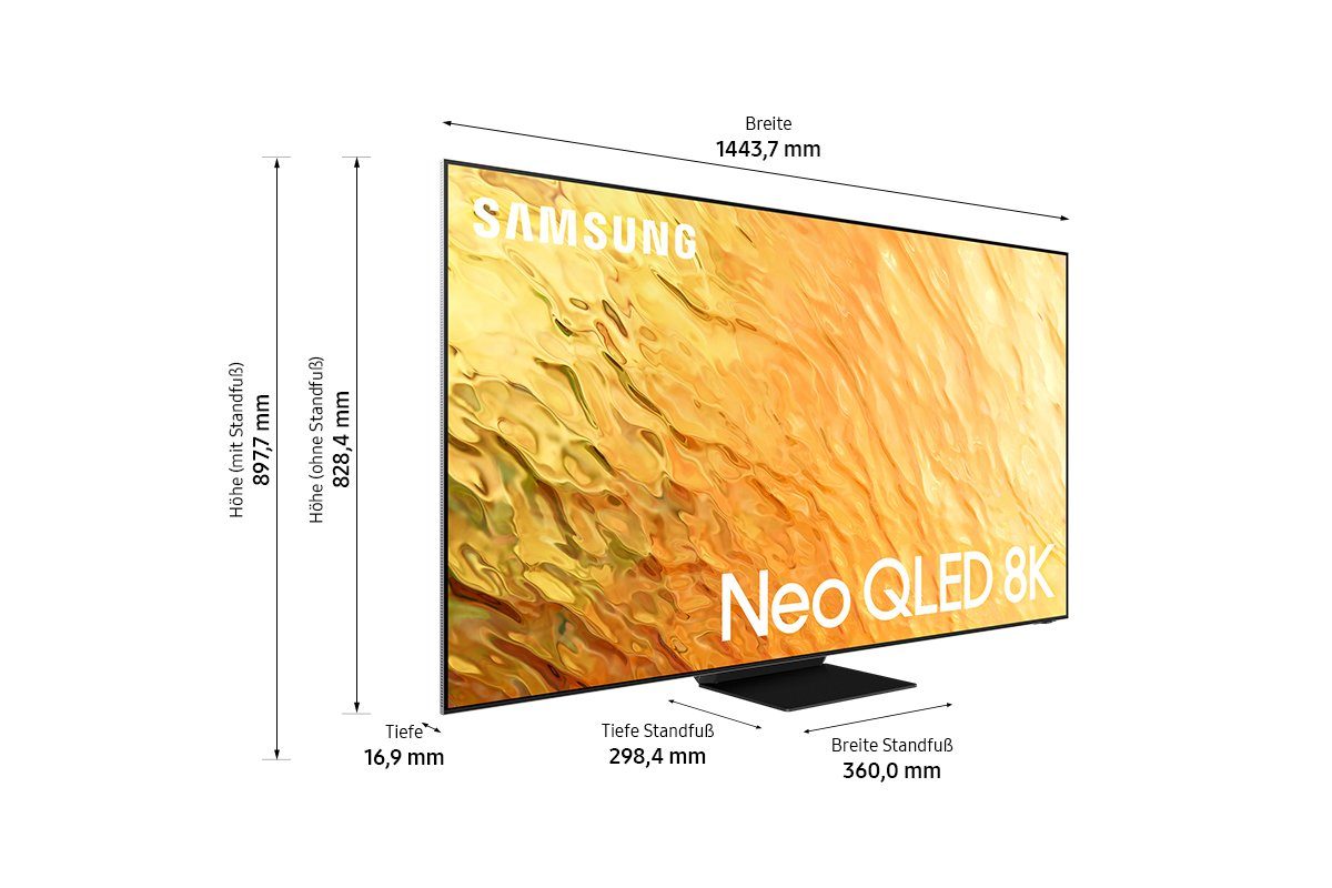 Samsung QLED-TV 75" Neo QLED 8K QN800B (2022), 163 cm / 65", 8K, Smart TV, Quantum Matrix Technology Pro met Neural Quantum 8K, HDR 2000