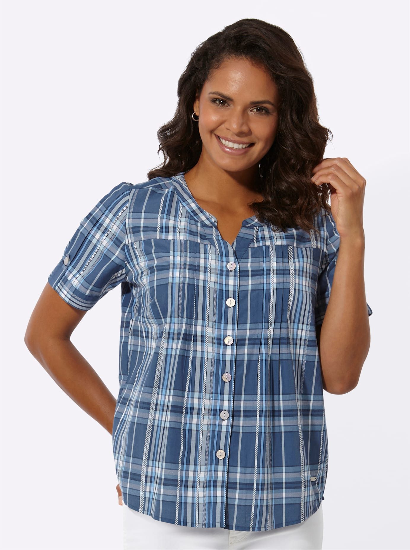 Casual Looks Geruite blouse