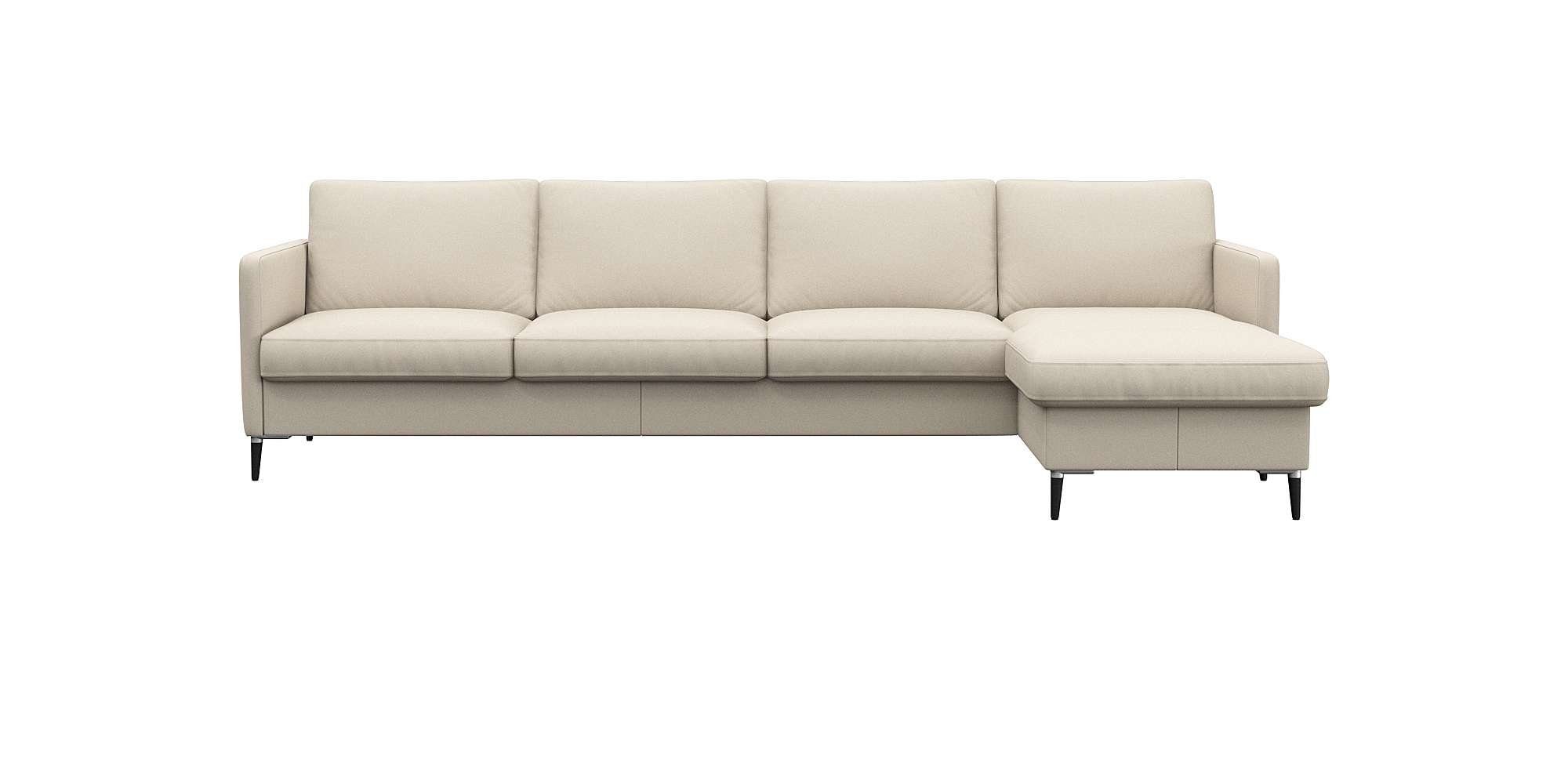 FLEXLUX Hoekbank Fiore, L-vorm, comfortabel en aangenaam door hoogwaardige zitopbouw wit, hoekbanken