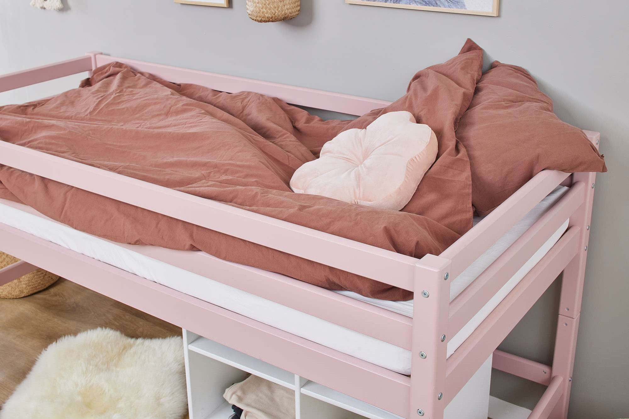 Hoppekids Hoogslaper ECO Dream MY COLOR 90x200, om te bouwen tot een eenpersoonsbed, 4 kleuren (set)