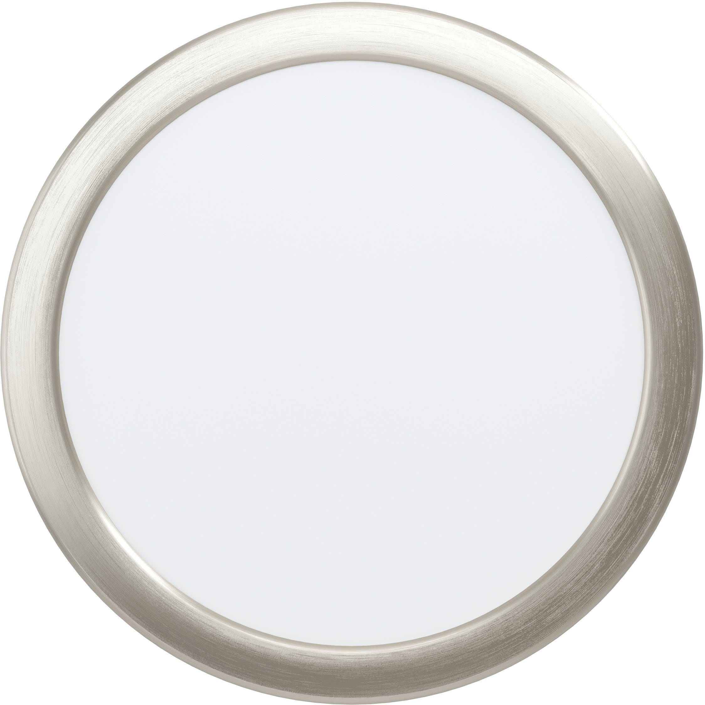 EGLO Plafondlamp FUEVA-Z Plafondlamp in nikkel van alu - 16,5W - warmwit - koudwit (1 stuk) plafondlampen zilver