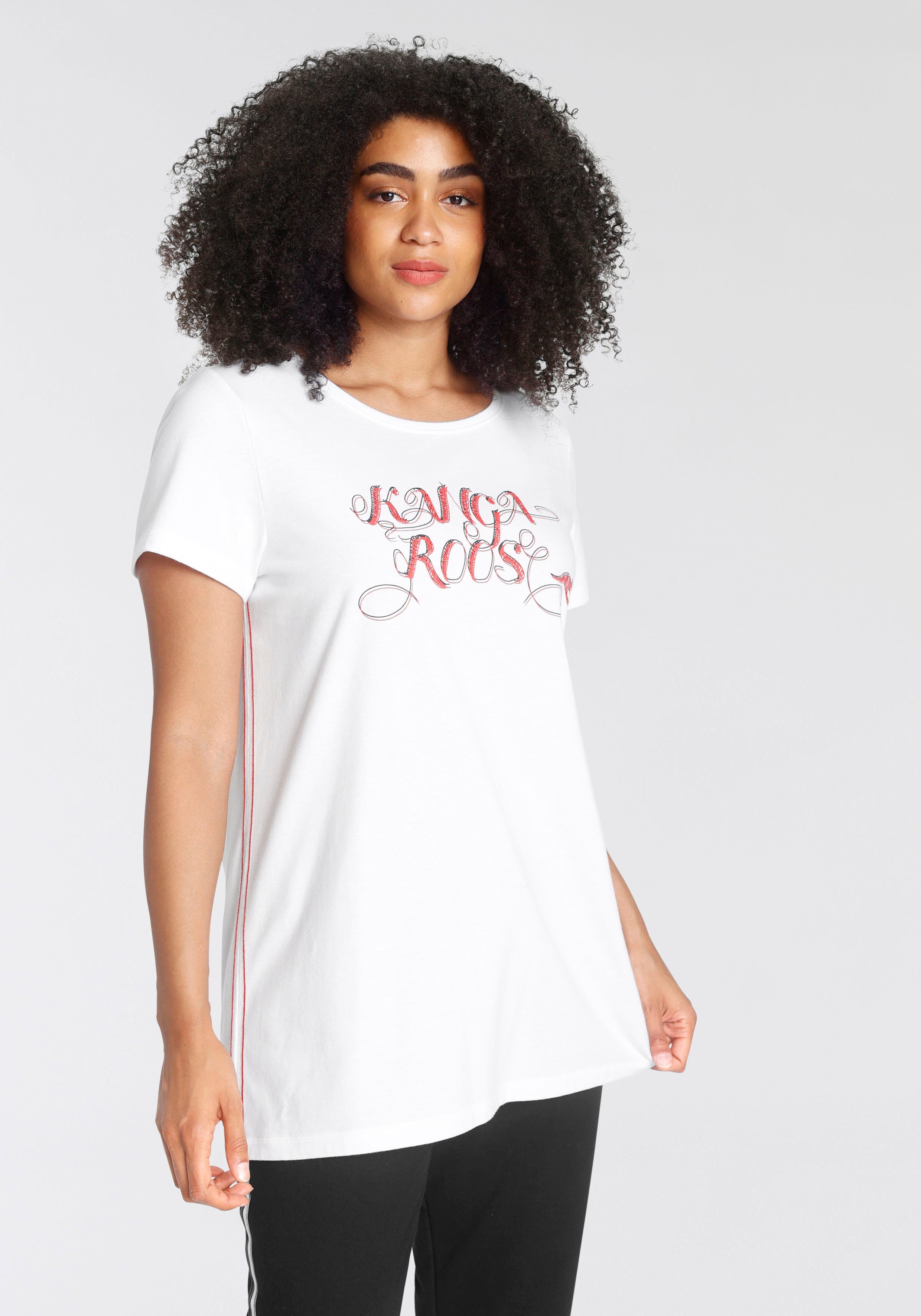 KangaROOS Lang shirt Korte mouw, figuuraccentuerende pasvorm (2-delig, Set van 2)