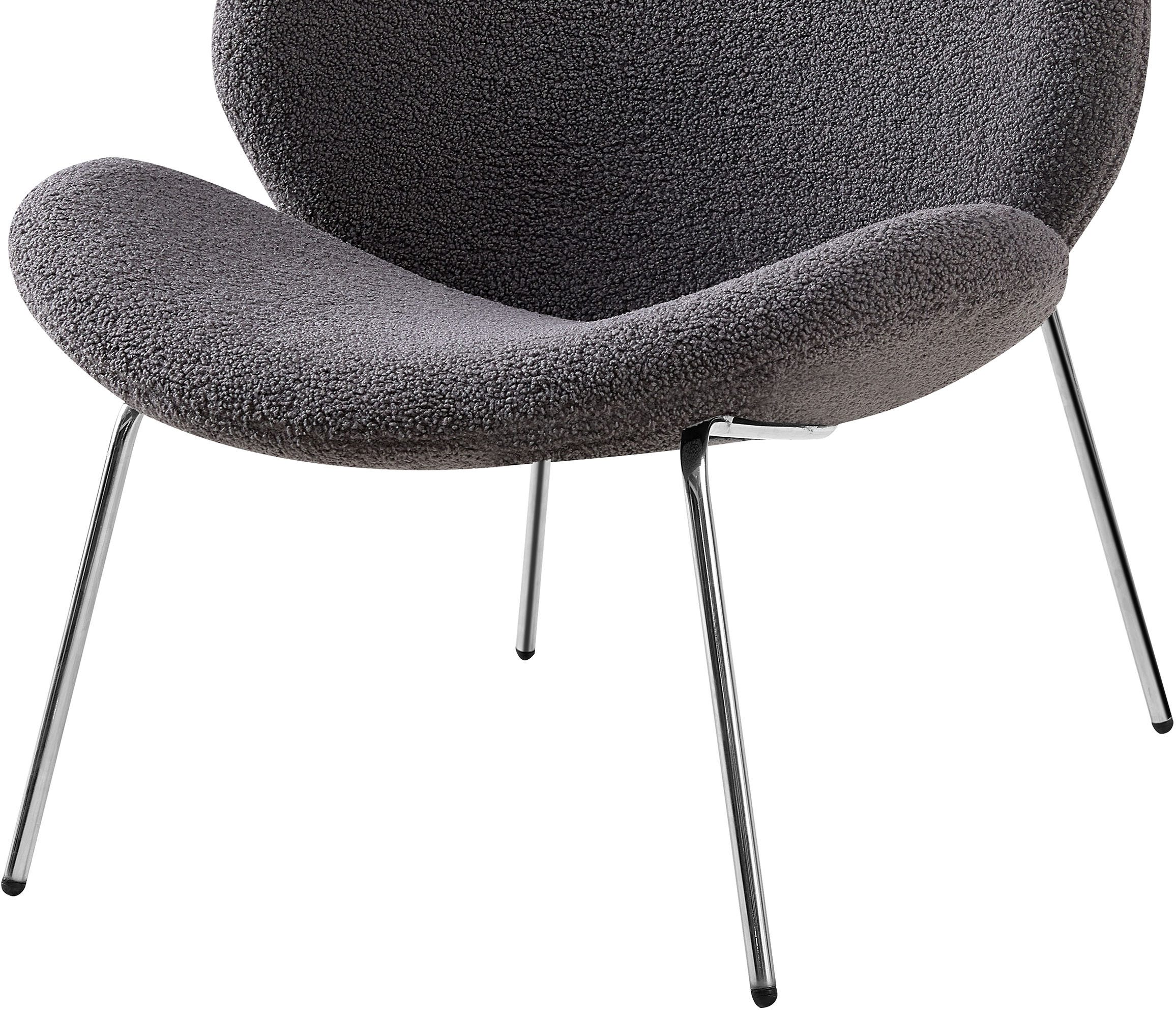 Kayoom Stoel Jaden 125 2-pack, in trendy stof met kreukeleffect Esthetisch minimalistisch ontwerp, bouclé stof, breed zitten (set, 2 stuks)