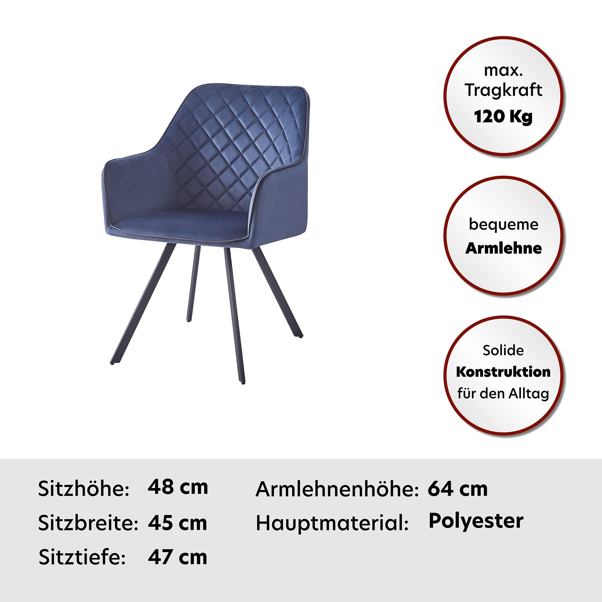 Kayoom Stoel Amber 125, geweldige stoel van fluweel, met poten van ijzer Geweldige stoel van fluweel, glamour in uw huis, met ijzeren poten (1 stuk)