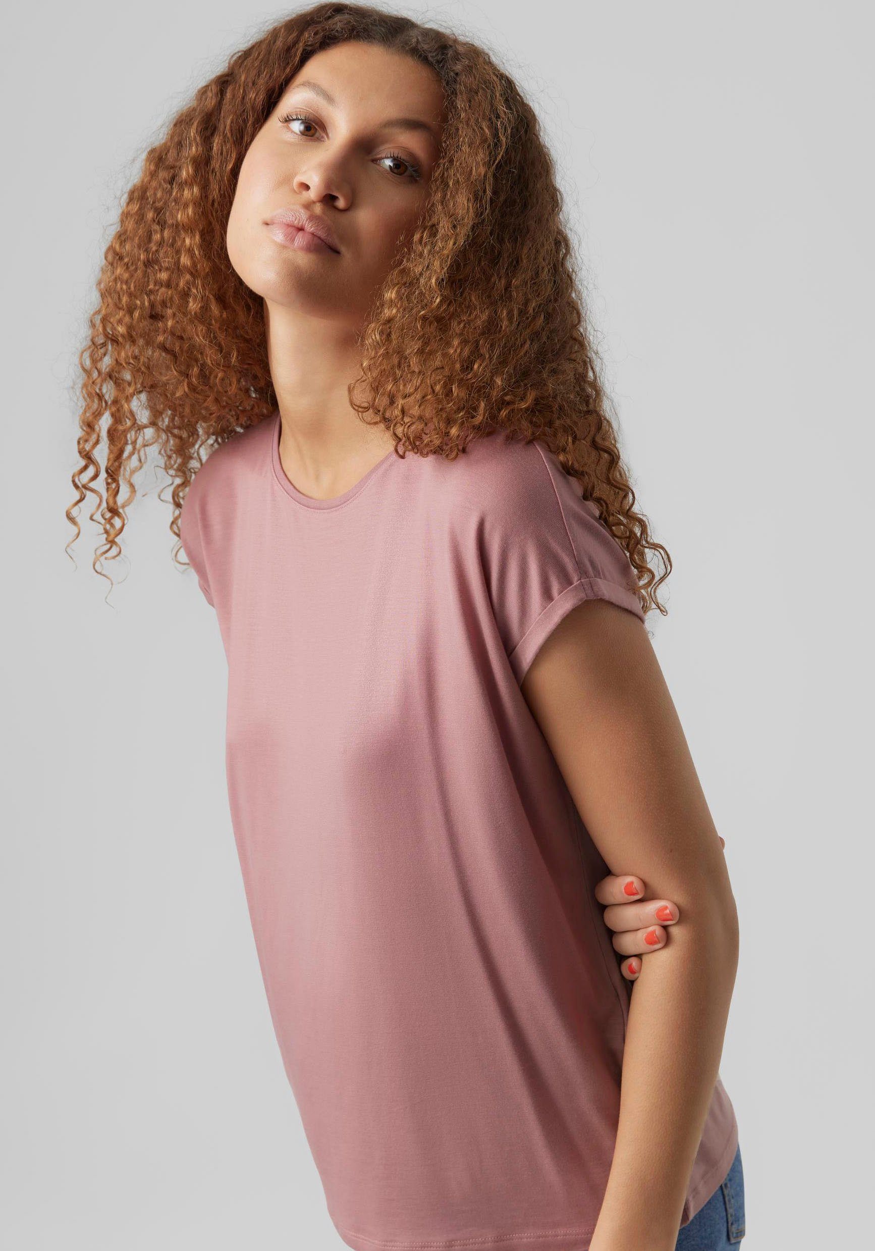 Vero Moda Shirt met ronde hals VMAVA PLAIN SS TOP GAJRS NOOS