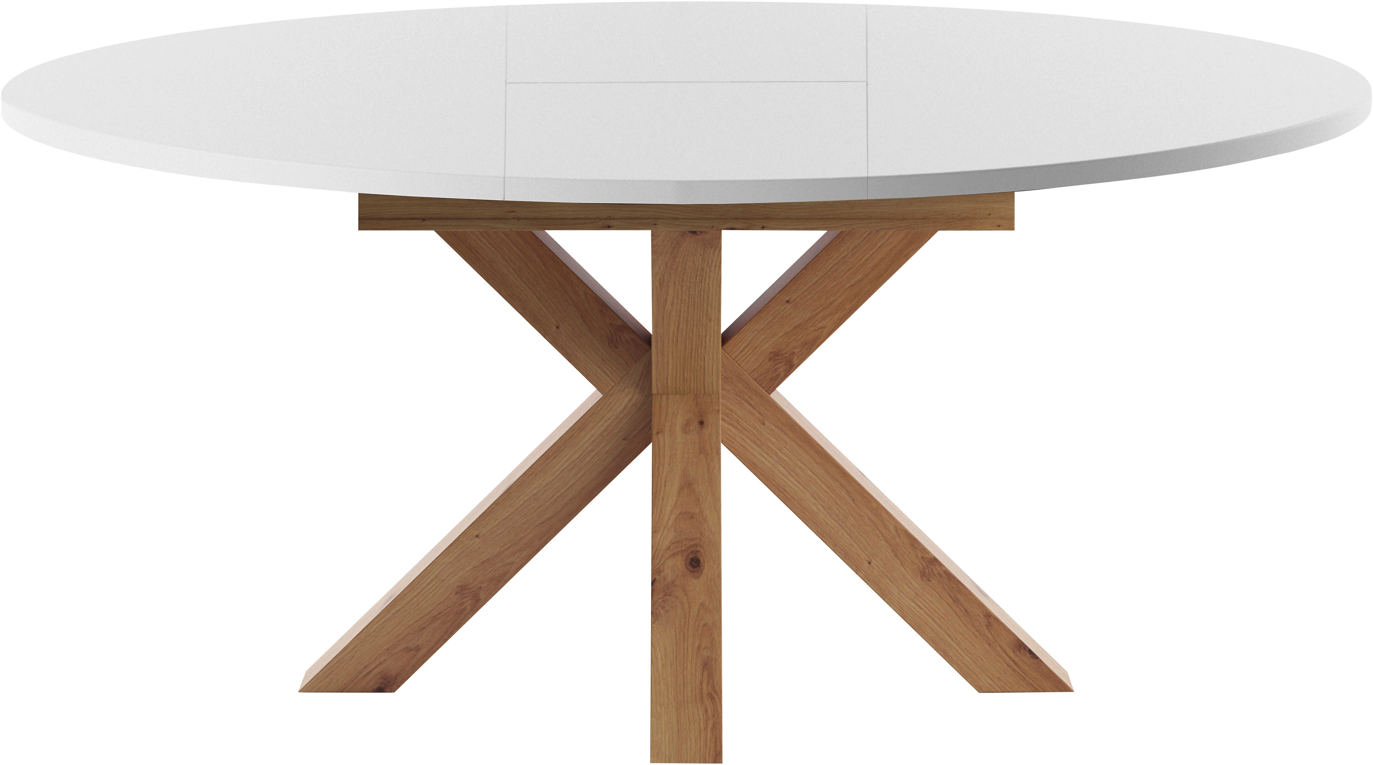 set one by Musterring Eettafel New Atlanta met ronde plaat, uitschuifbaar, stervoet, afmetingen ø130 cm (170x130 cm)
