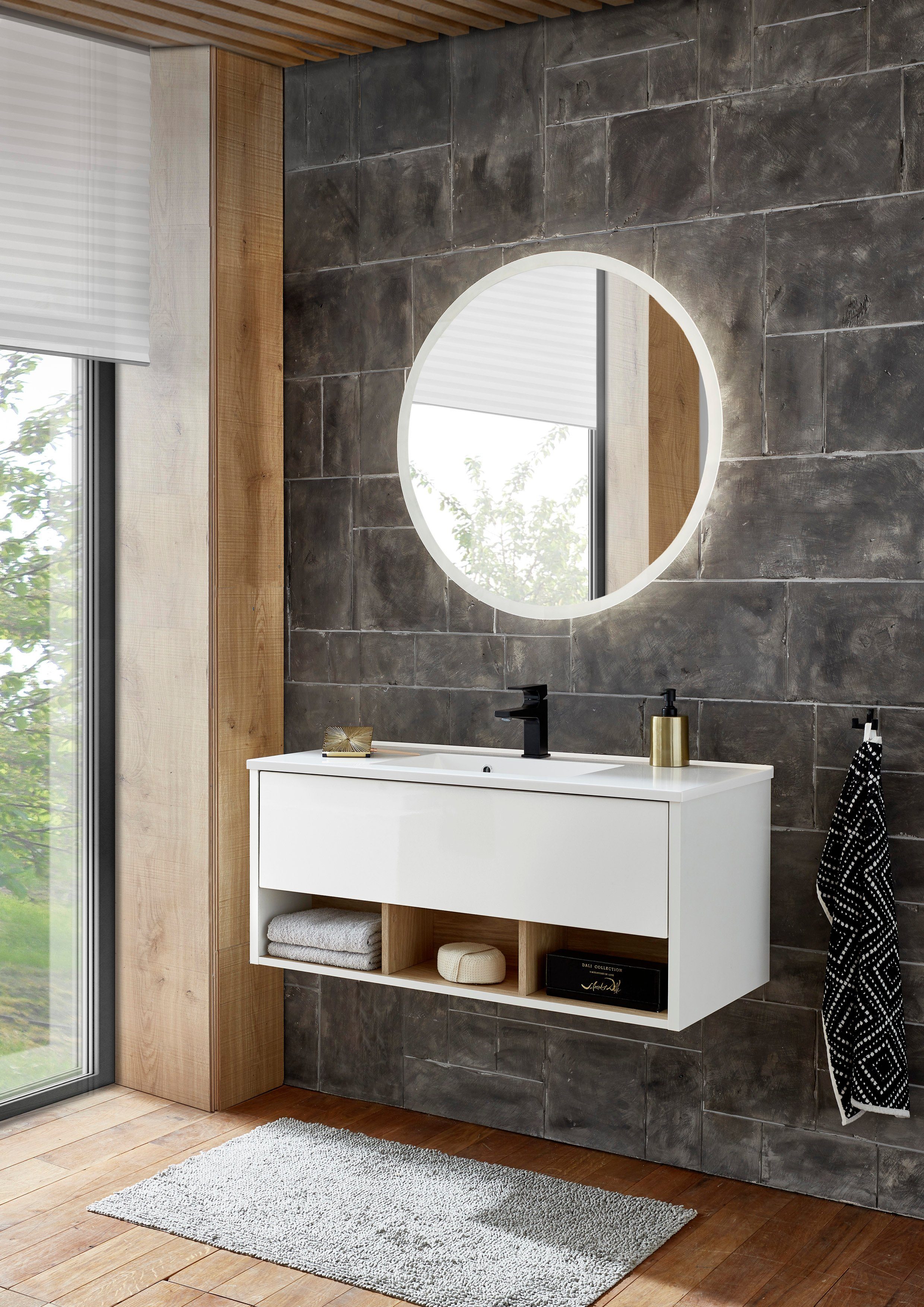 Places of Style Wastafelonderkast Studio Line, wastafel inclusief wasbak, modern ontwerp