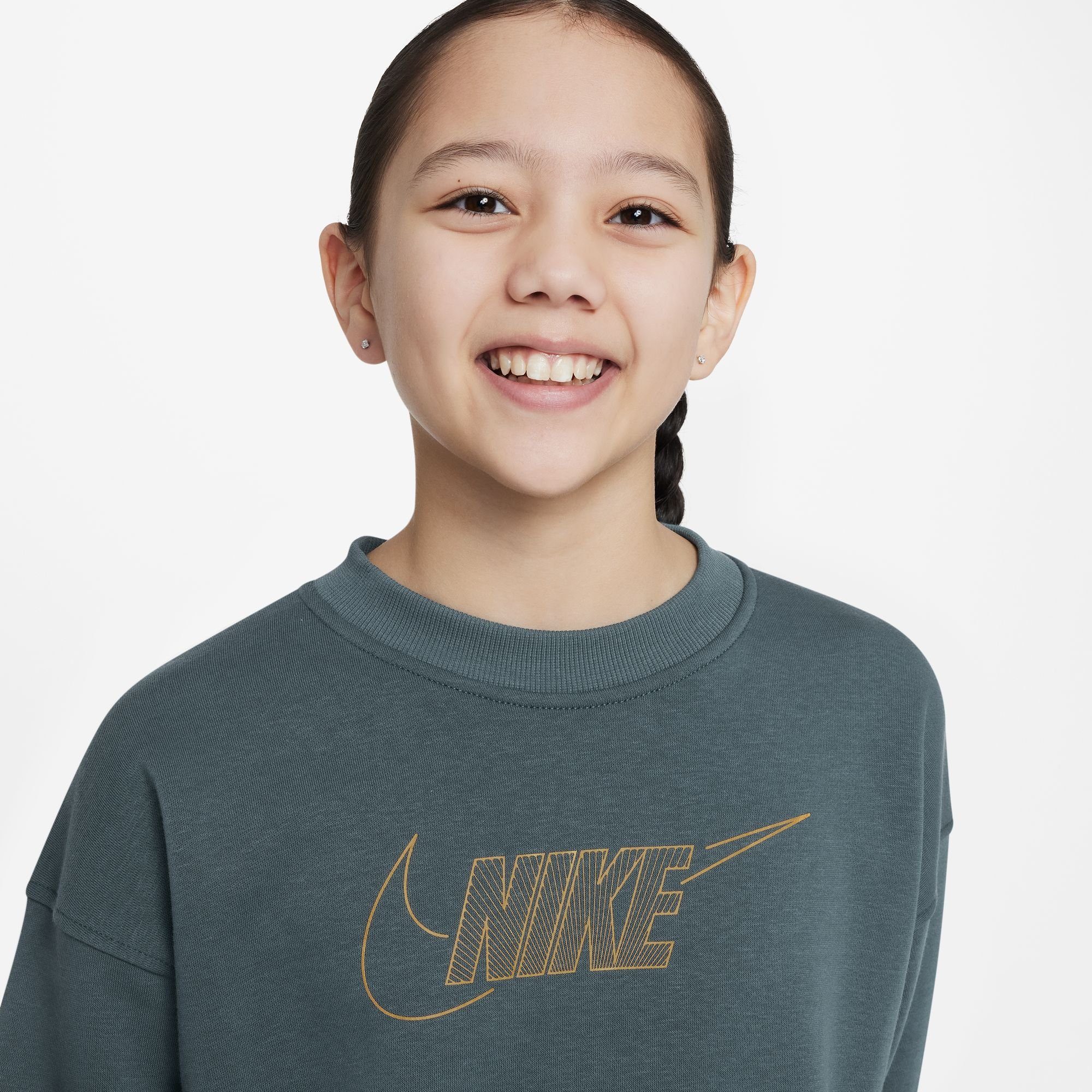 Nike Sportswear Sweatshirt CLUB FLEECE BIG KIDS' (GIRLS') CREWNECK TOP