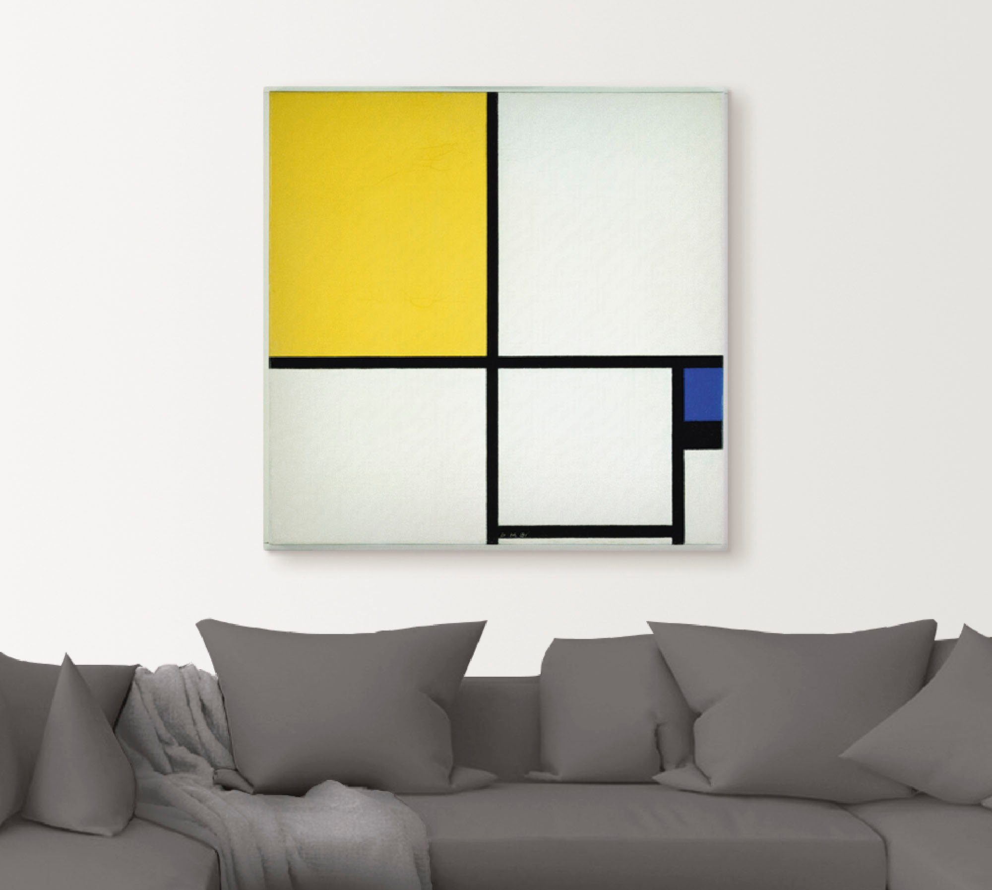 Artland Artprint Compositie met blauw en geel. 1931. als artprint van aluminium, artprint op linnen, muursticker of poster in verschillende maten