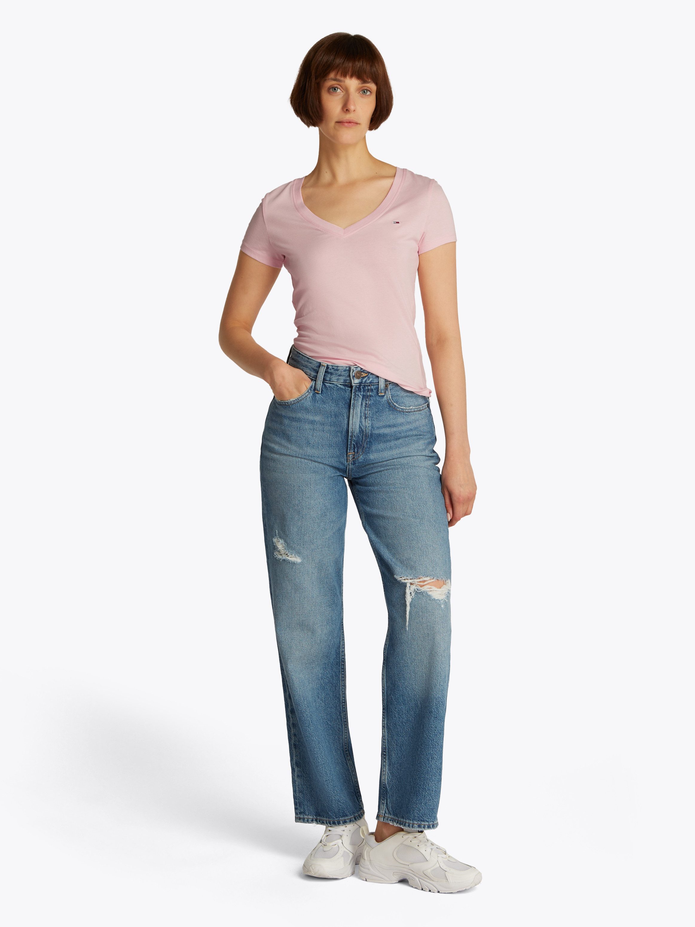 TOMMY JEANS T-shirt TJW SLIM V-NECK TEE