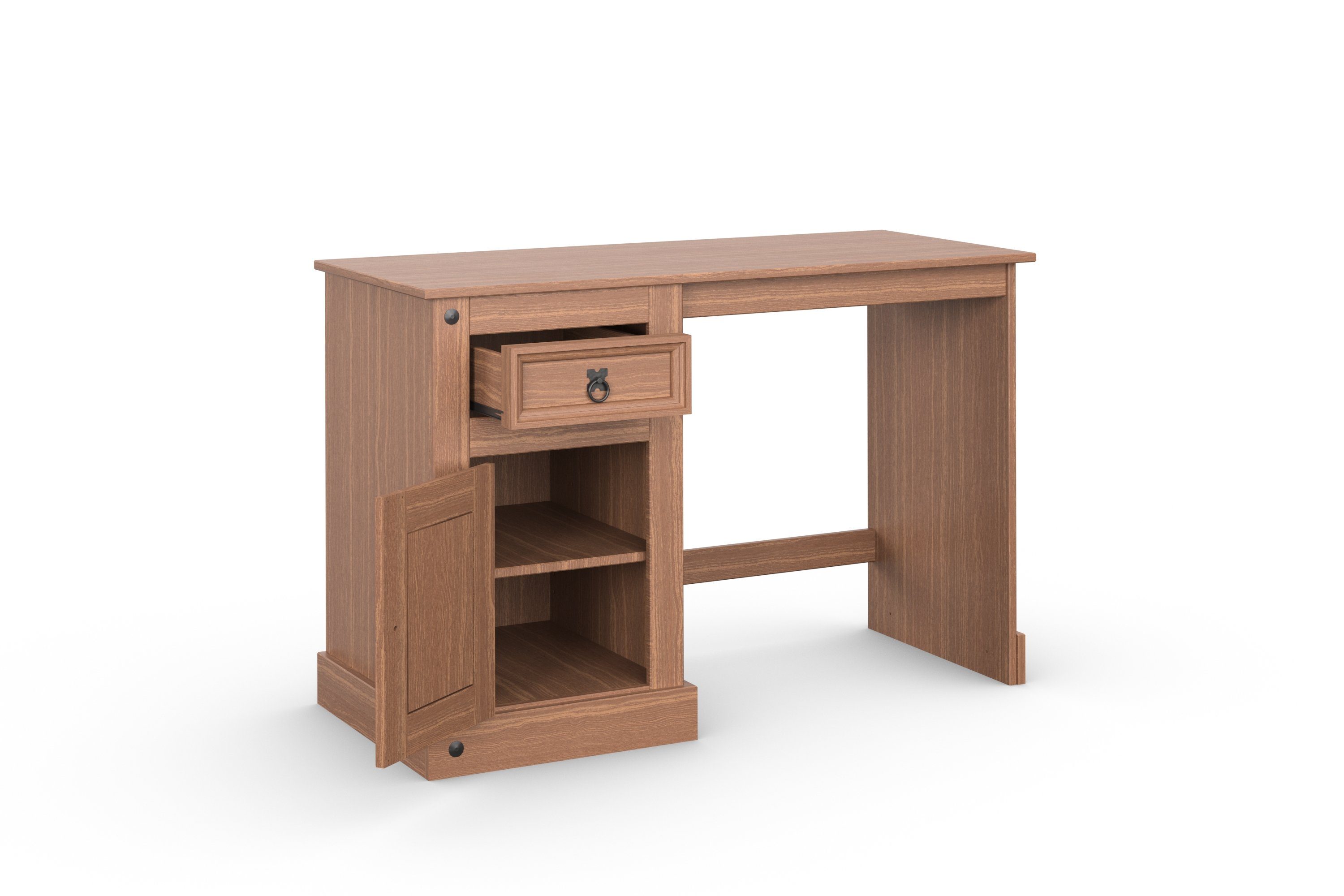 Home affaire Bureau MEXICO met veel opbergruimte, hoogte 76 cm, massief hout