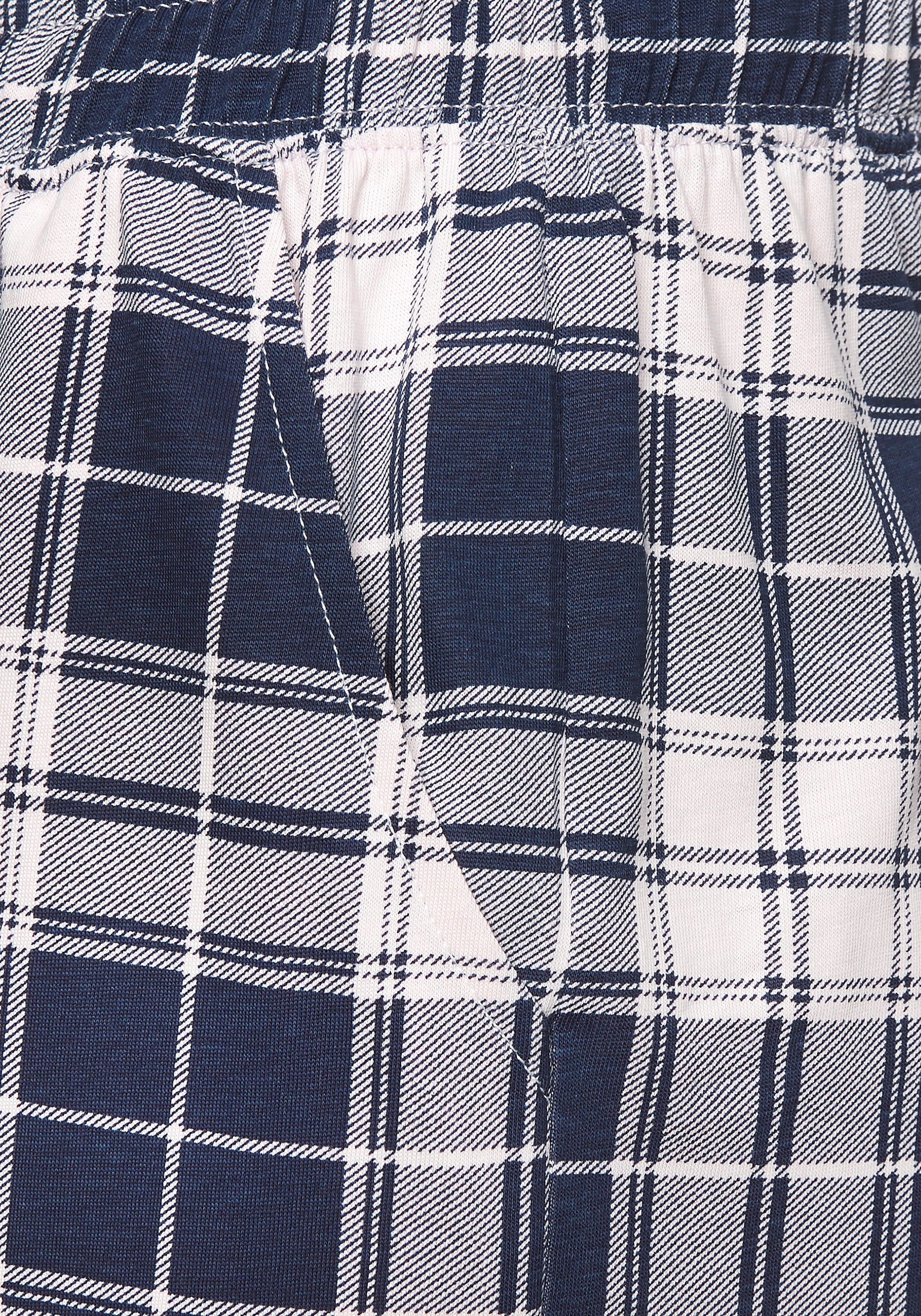 Vivance Dreams Pyjamashort Met strepen en ruiten (set, 2-delig)