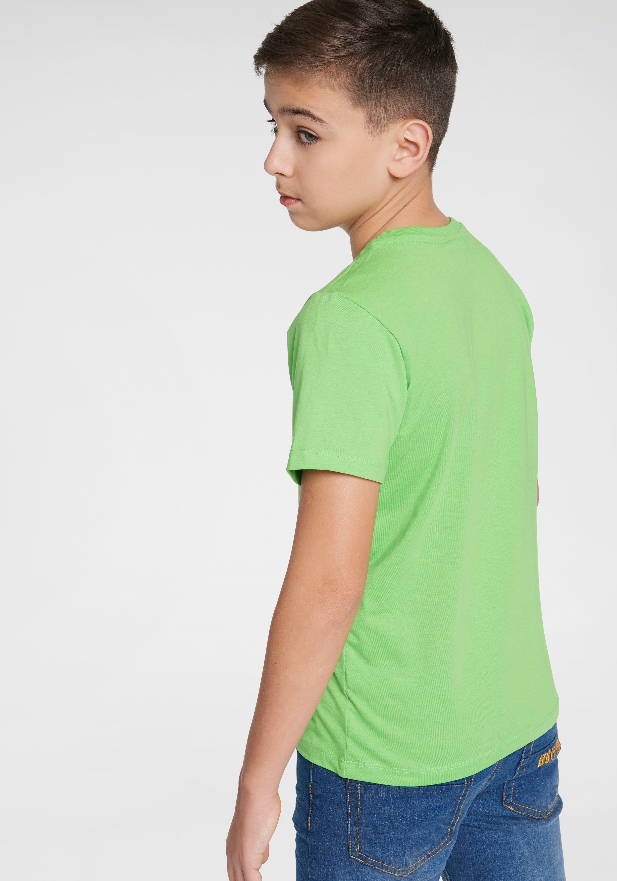 KIDSWORLD T-shirt ICH DENKE...BITTE WARTEN Korte mouwen, basic pasvorm, met trendy opdruk