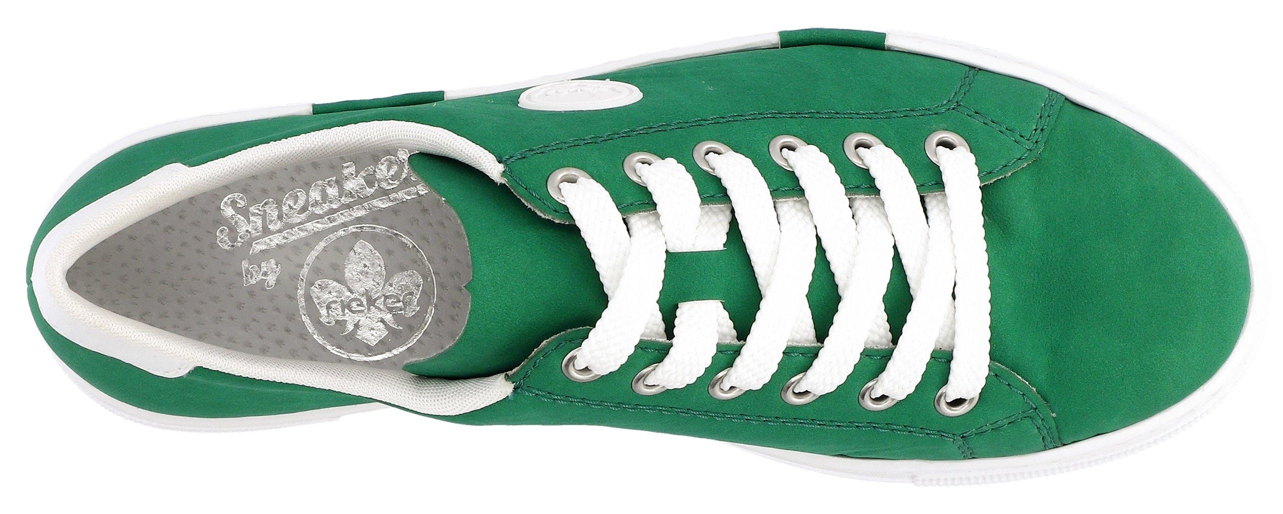 Rieker Sneakers vrijetijdsschoen, lage schoen, veterschoen met plateauzool