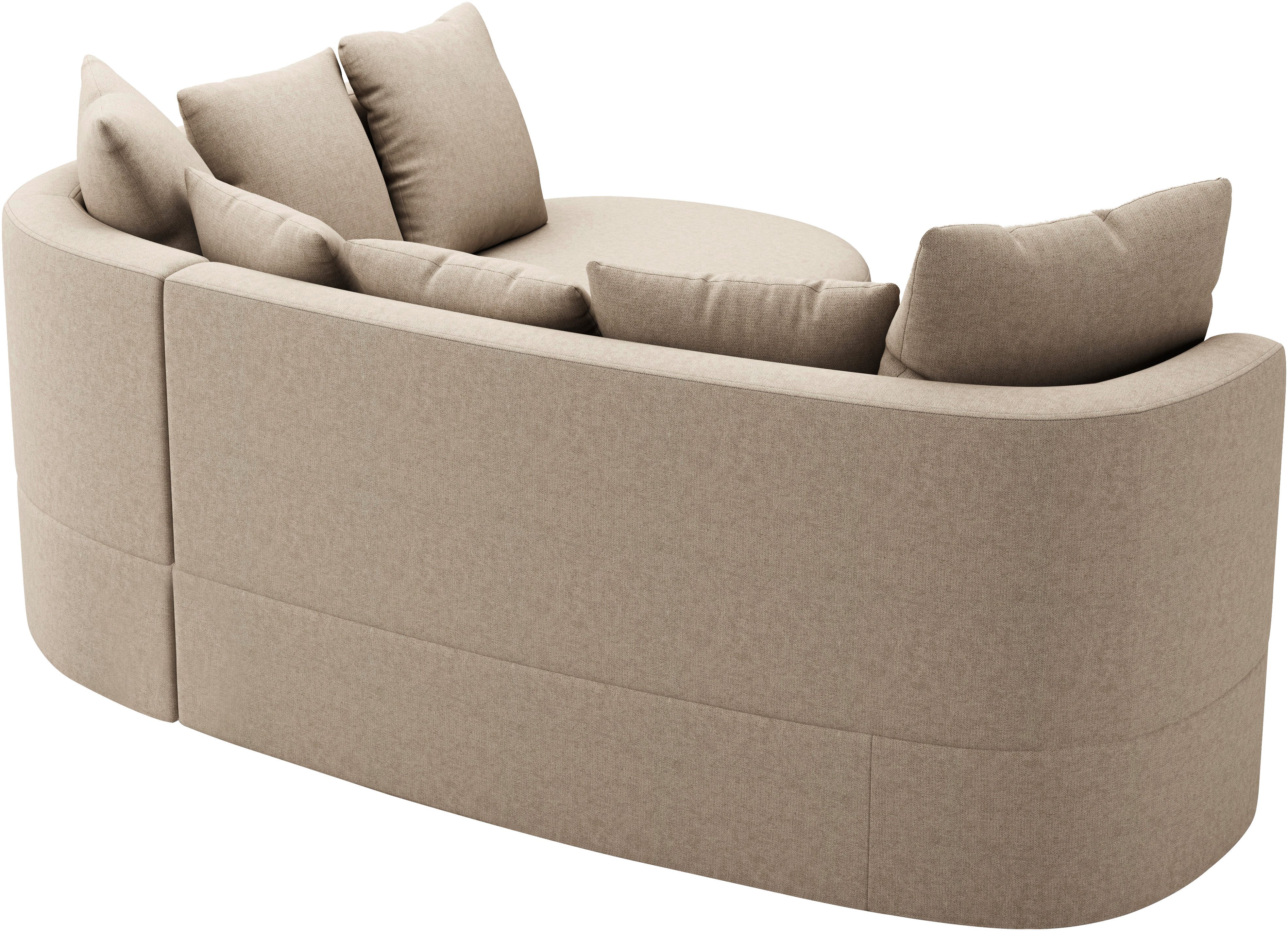 sit&more Hoekbank Samba L-vorm moderne organische vorm, inclusief 7 losse rugkussens