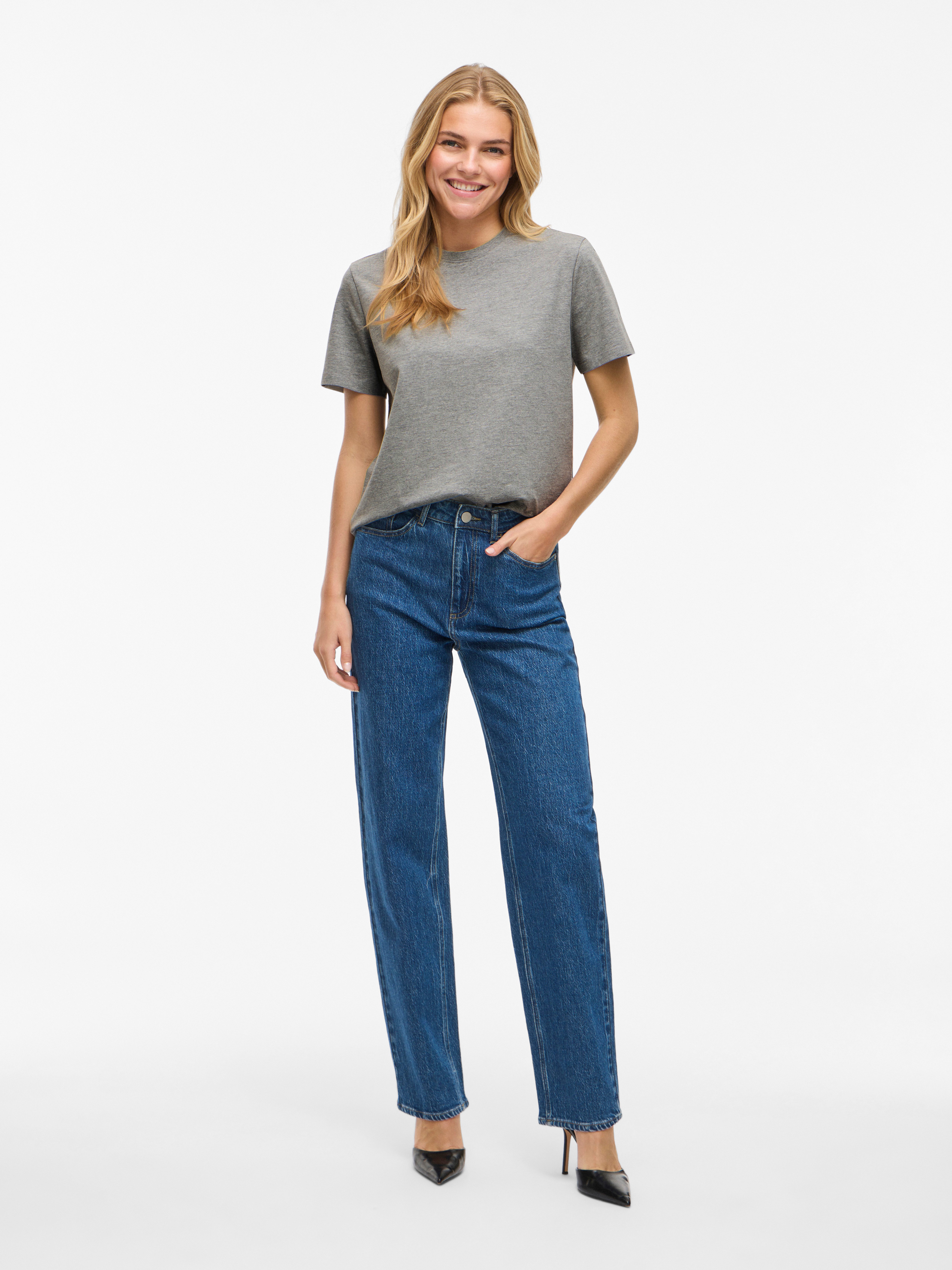 Vila Shirt met korte mouwen VINORA S/S T-SHIRT - NOOS