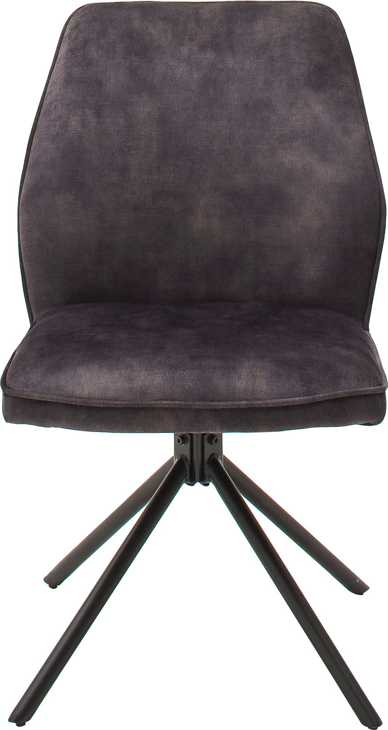 MCA furniture Eetkamerstoel OTTAWA Vintage suède-look met opstaande naad, stoel belastbaar tot 120 kg (set, 2 stuks)