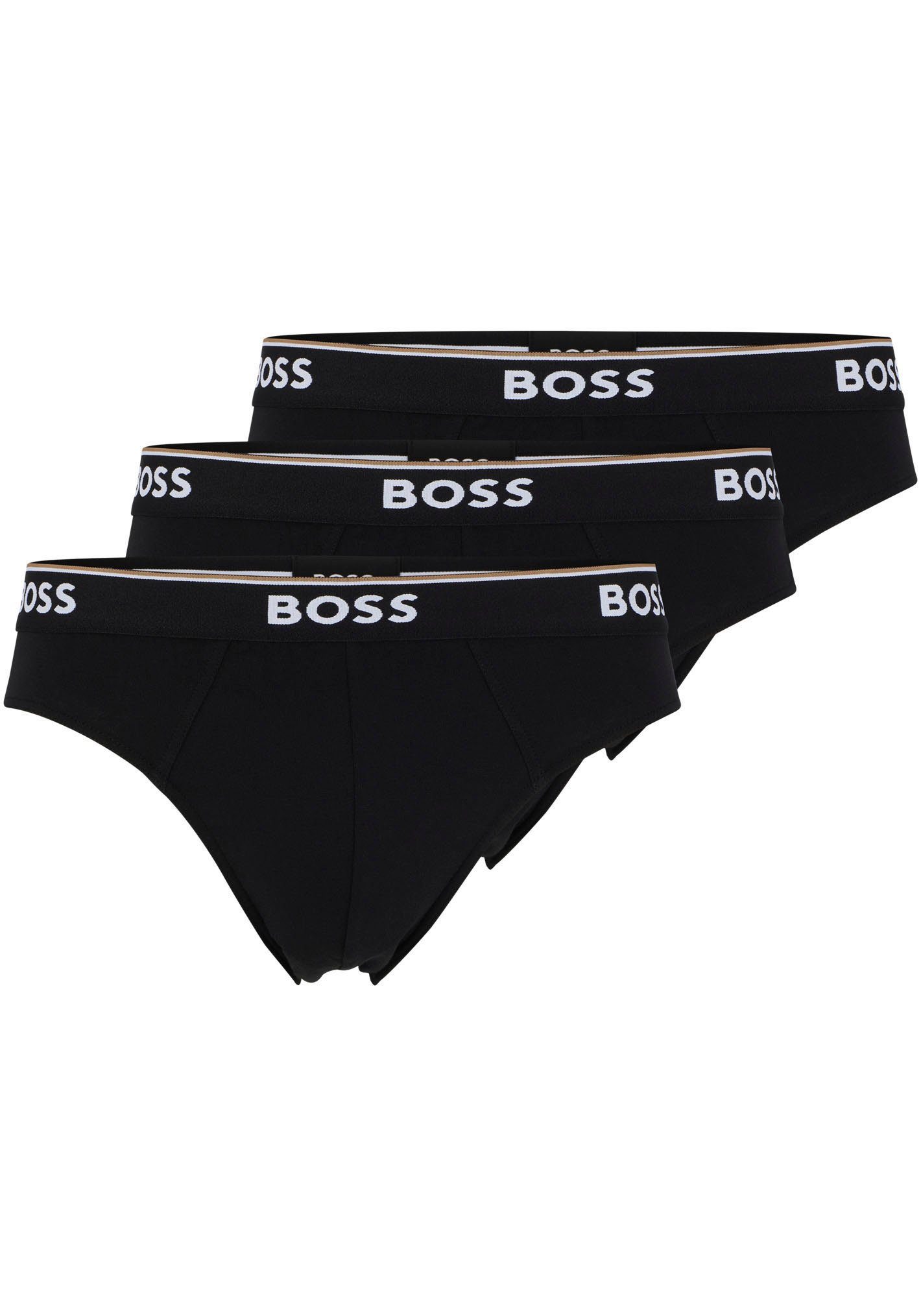 BOSS Slip weefband met logo (3 stuks) heren slips maat S zwart