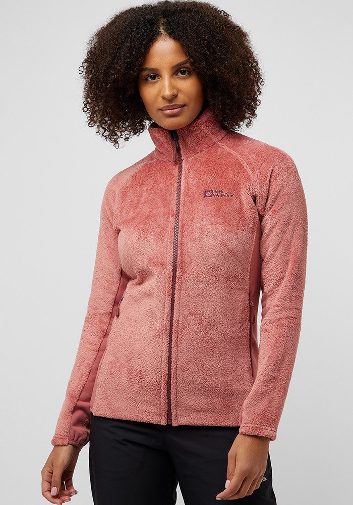 Jack Wolfskin Fleecejack ROTWAND FZ W dames fleece vesten maat XS rood