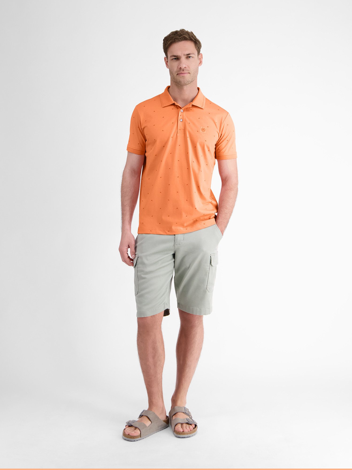 Lerros Poloshirt LERROS gemusterd COOL & DRY poloshirt