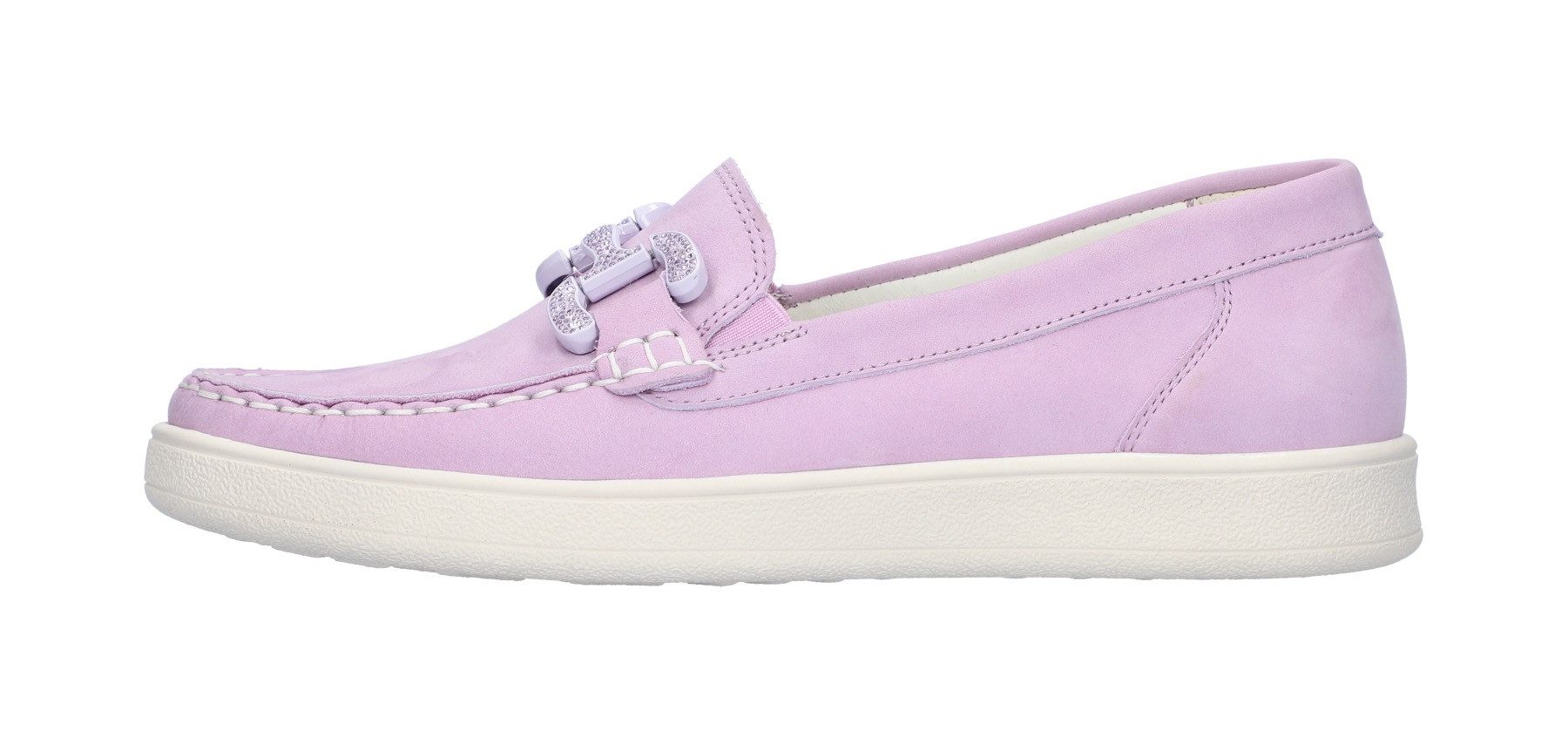 Waldläufer Mocassins H-DAISY , slippers, comfortabele schoen, instapschoen, h-breedte, met strass-steentjes