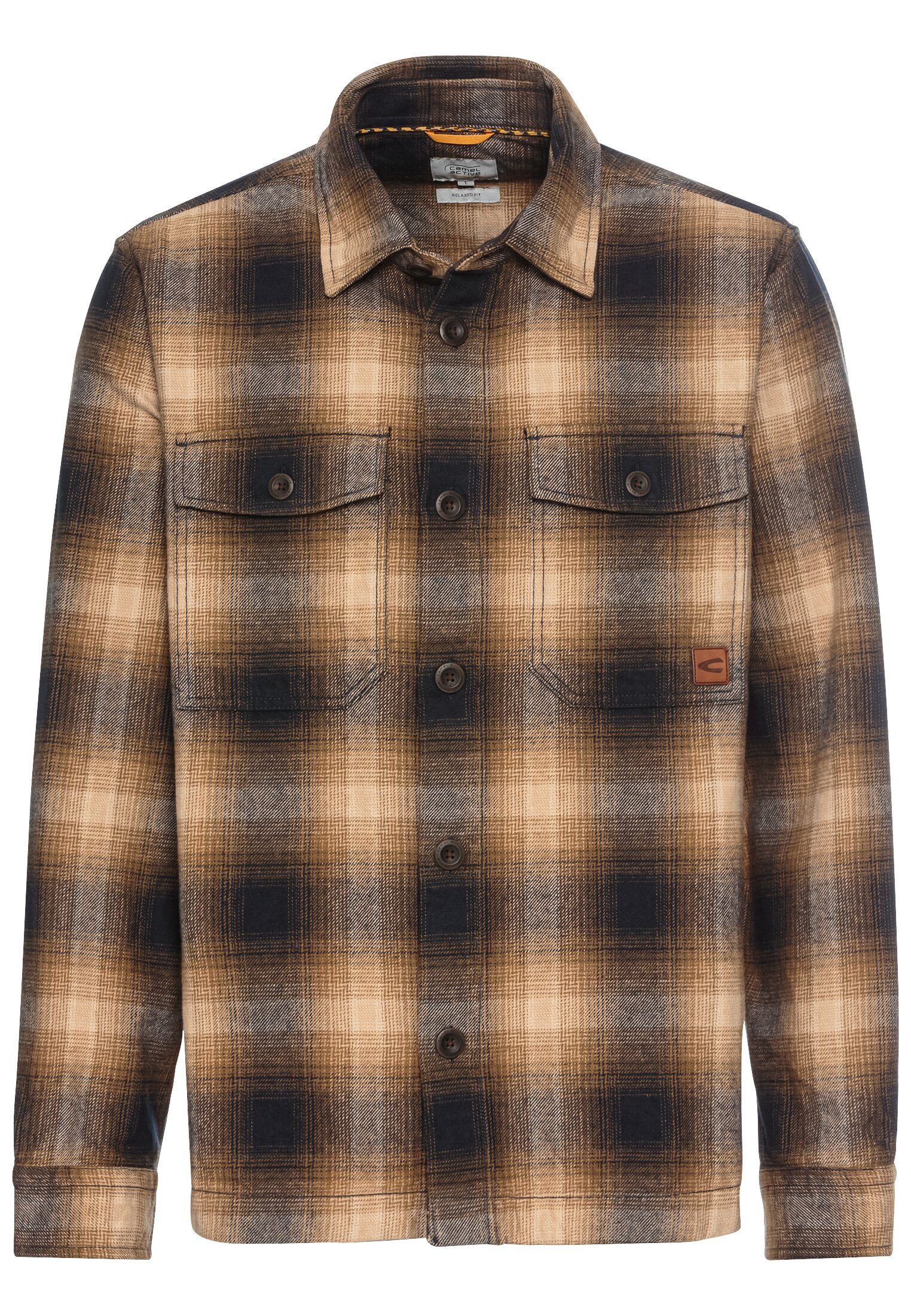camel active Overhemd met lange mouwen in ruit-look