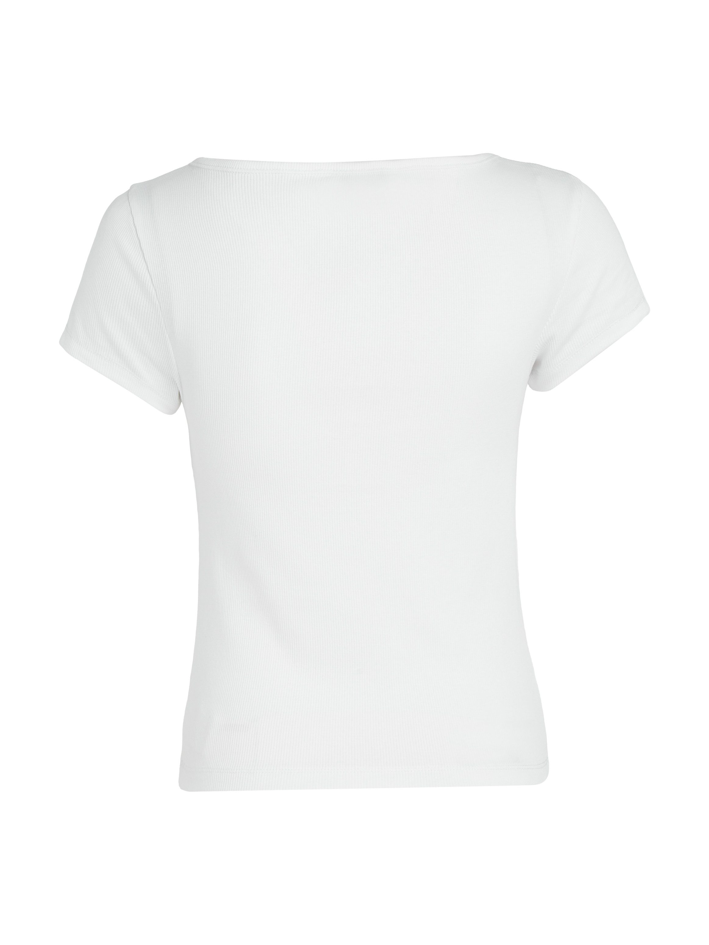 TOMMY JEANS Shirt met ronde hals TJW SLIM HENLEY TOP SS