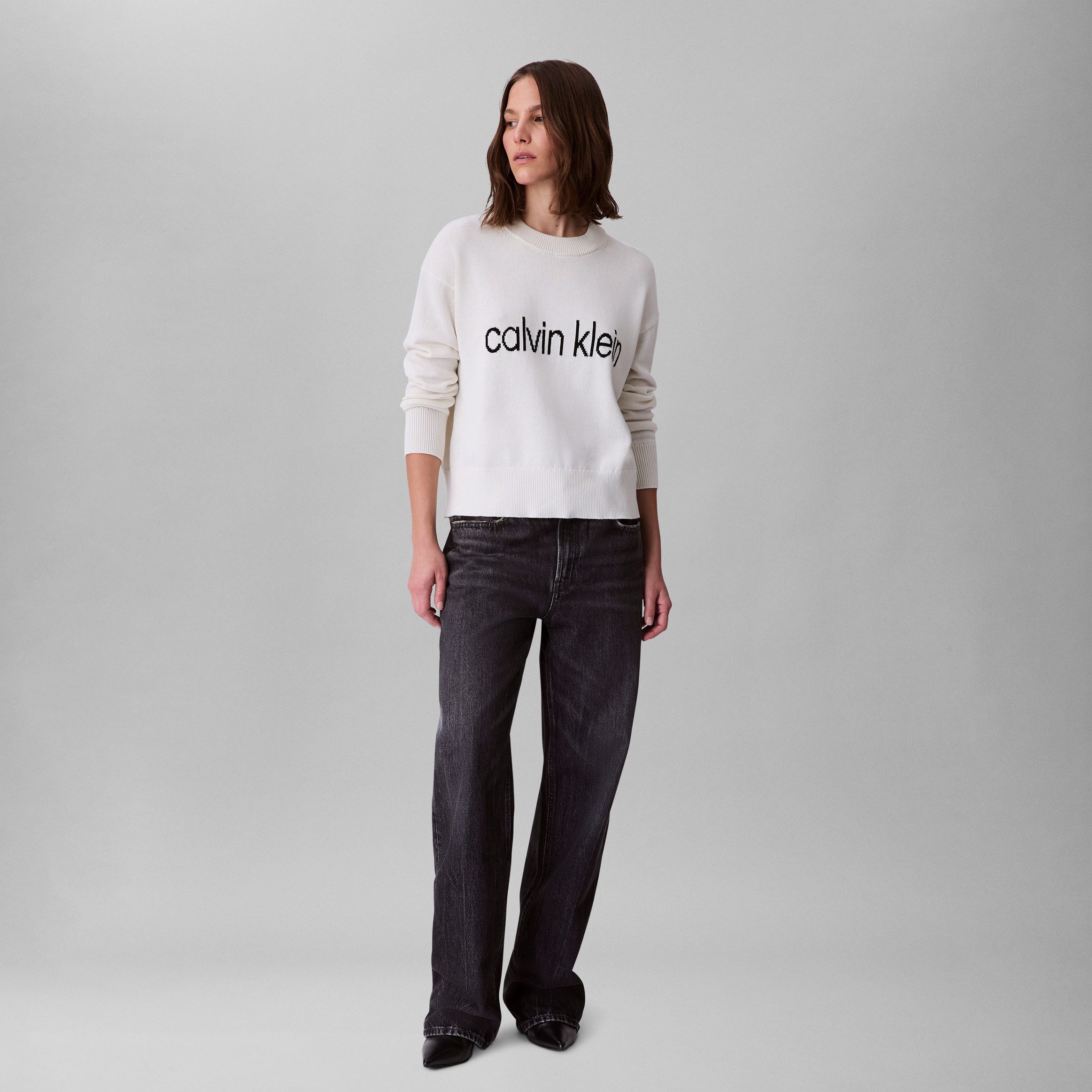 Calvin Klein Gebreide trui Cotton Graphic Pullover