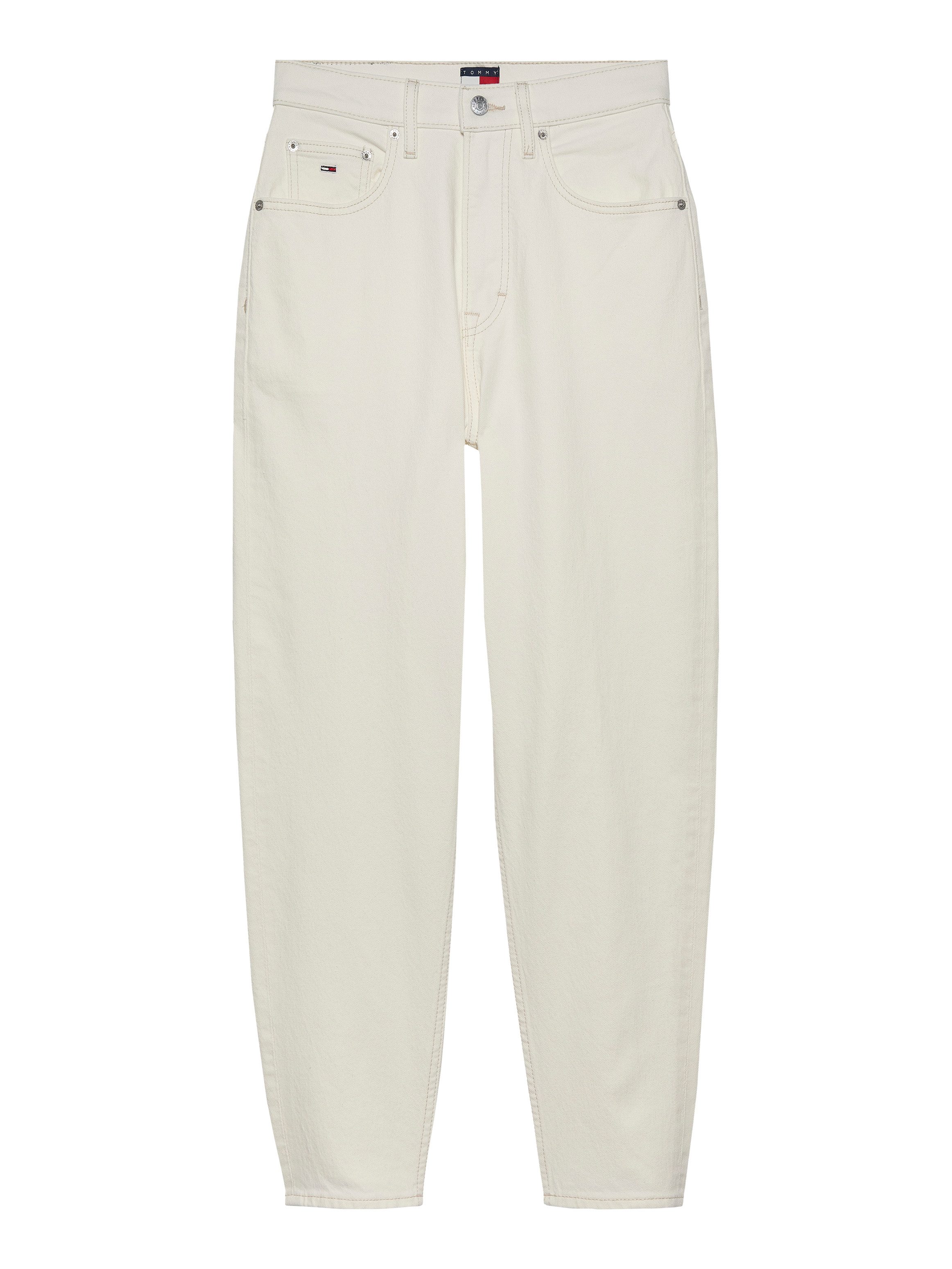 TOMMY JEANS Mom jeans High waist - Mom-Jeans Tapered met logo-borduurwerk, in enkelvrije lengte