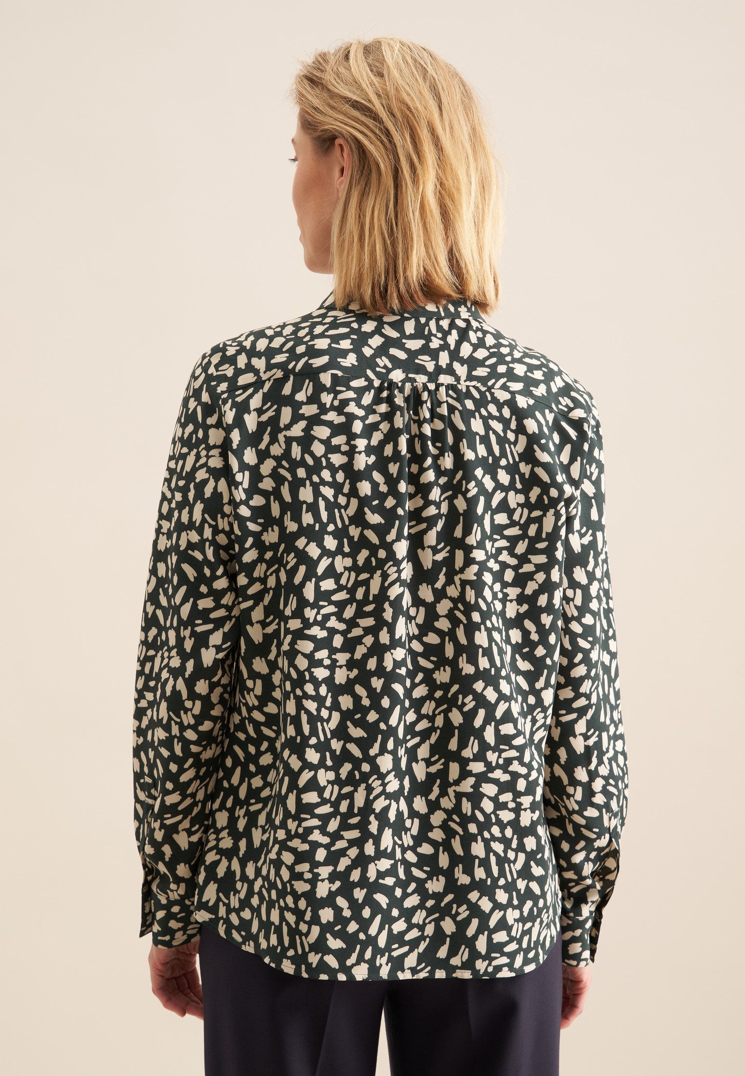 seidensticker Overhemdblouse Zwarte roos