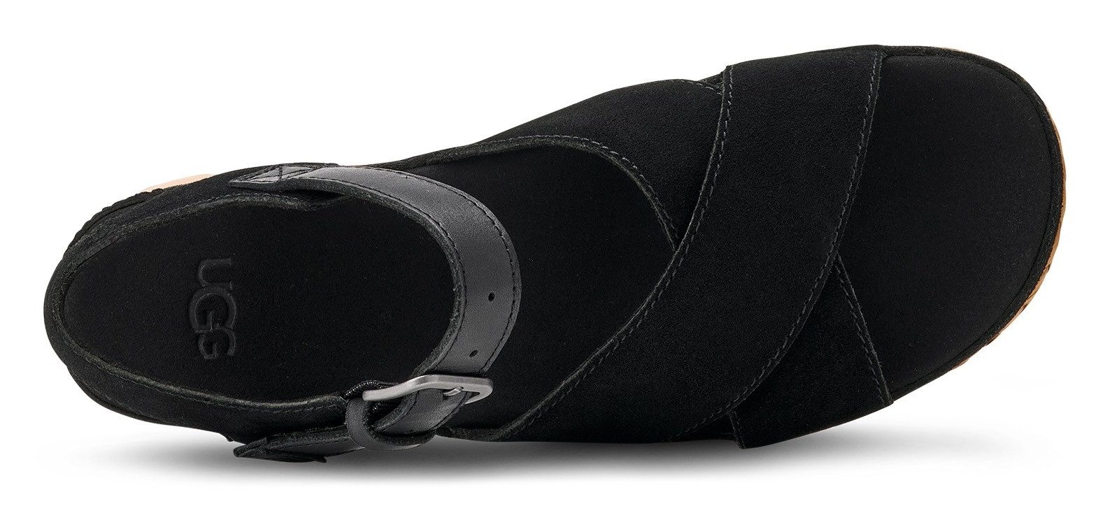 UGG Plateausandalen AUBREY ANKLE STRAP , sandalette, sleehak sandaal met verstelbaar riempje
